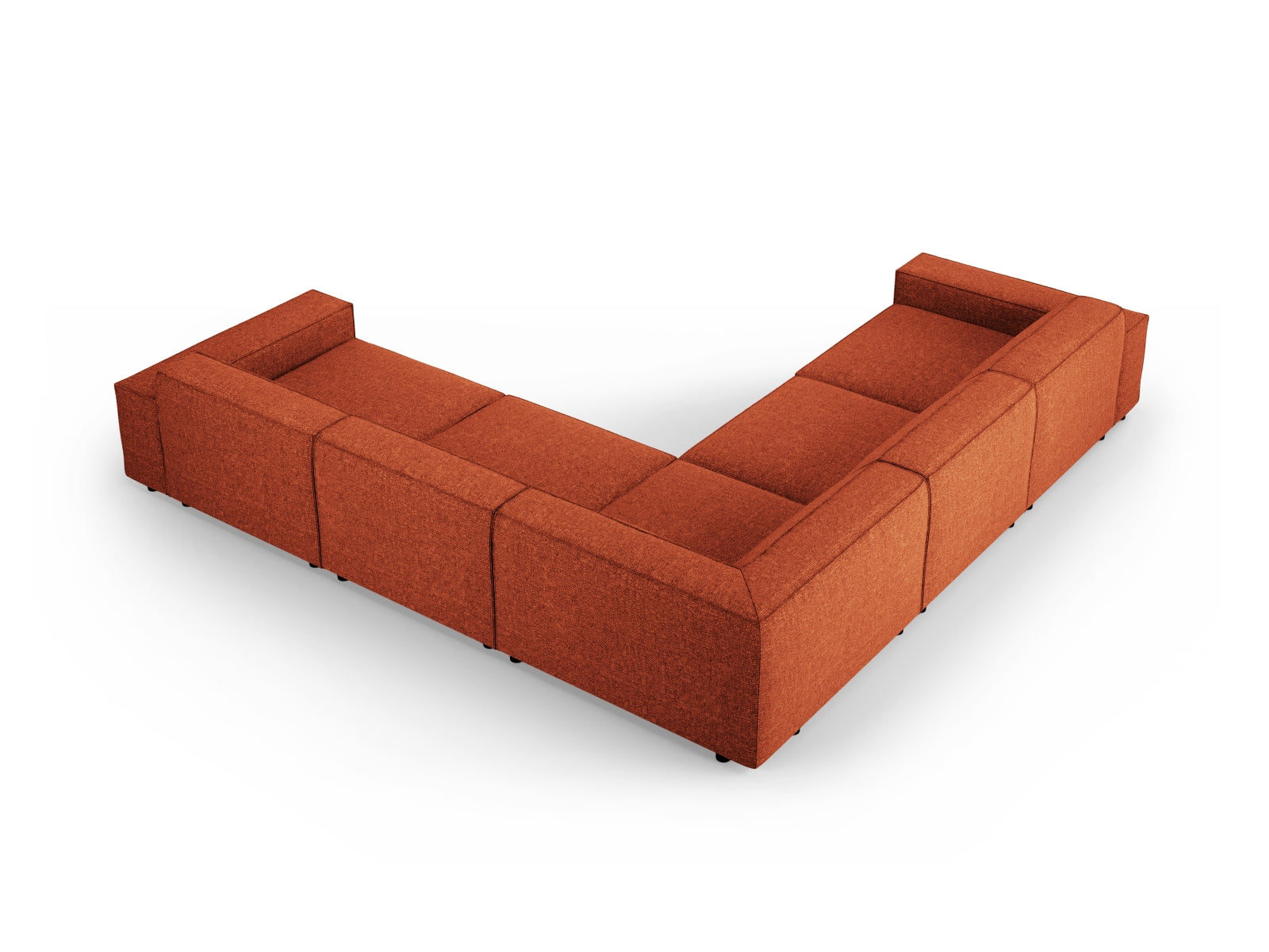 Jodie Modulares Symmetrical Ecksofa 6 Sitzer in Terracotta präsentiert im Onlineshop von KAQTU Design AG. Ecksofa ist von Micadoni