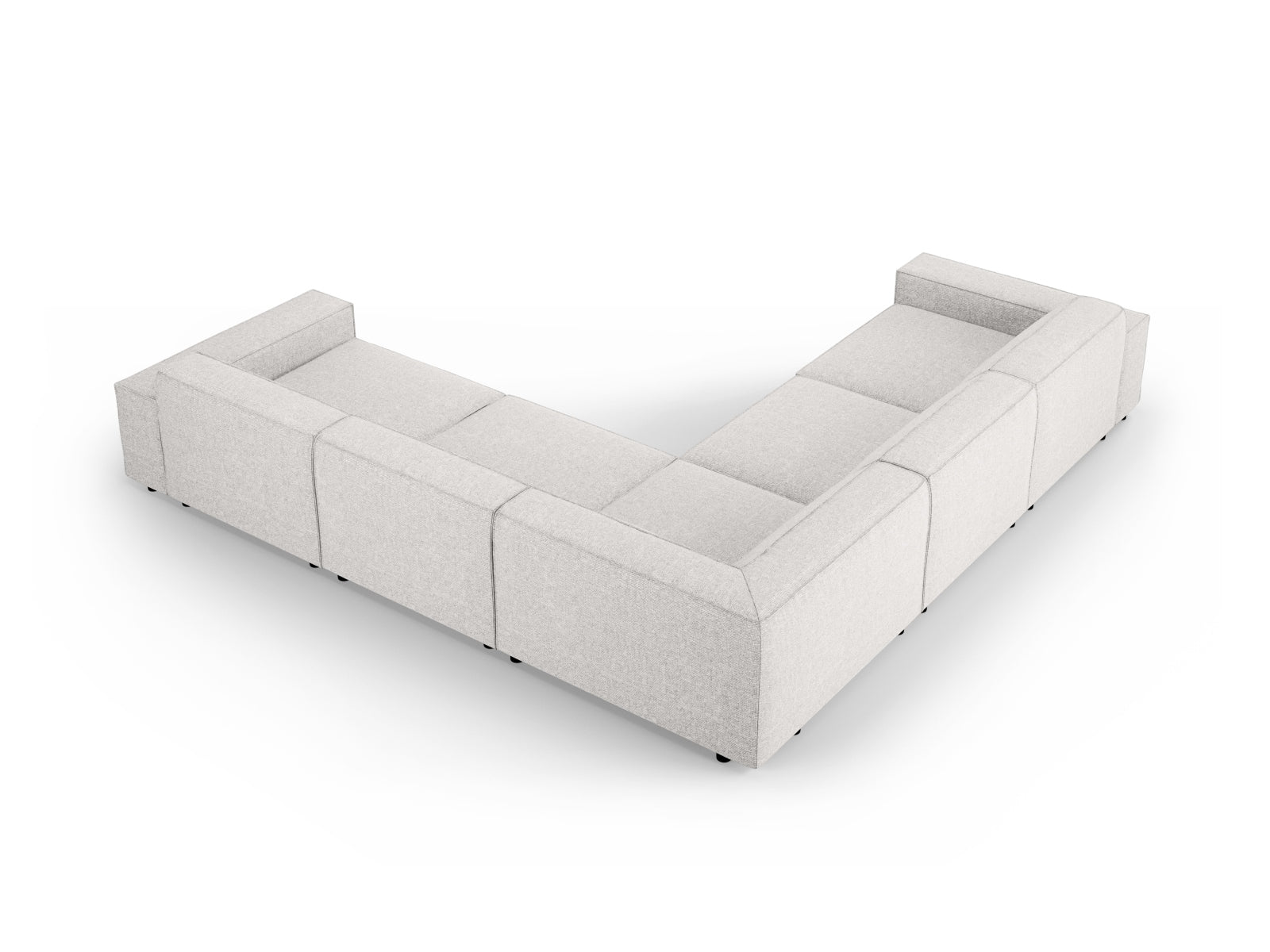 Jodie Modulares Symmetrical Ecksofa 6 Sitzer in Light Grey präsentiert im Onlineshop von KAQTU Design AG. Ecksofa ist von Micadoni