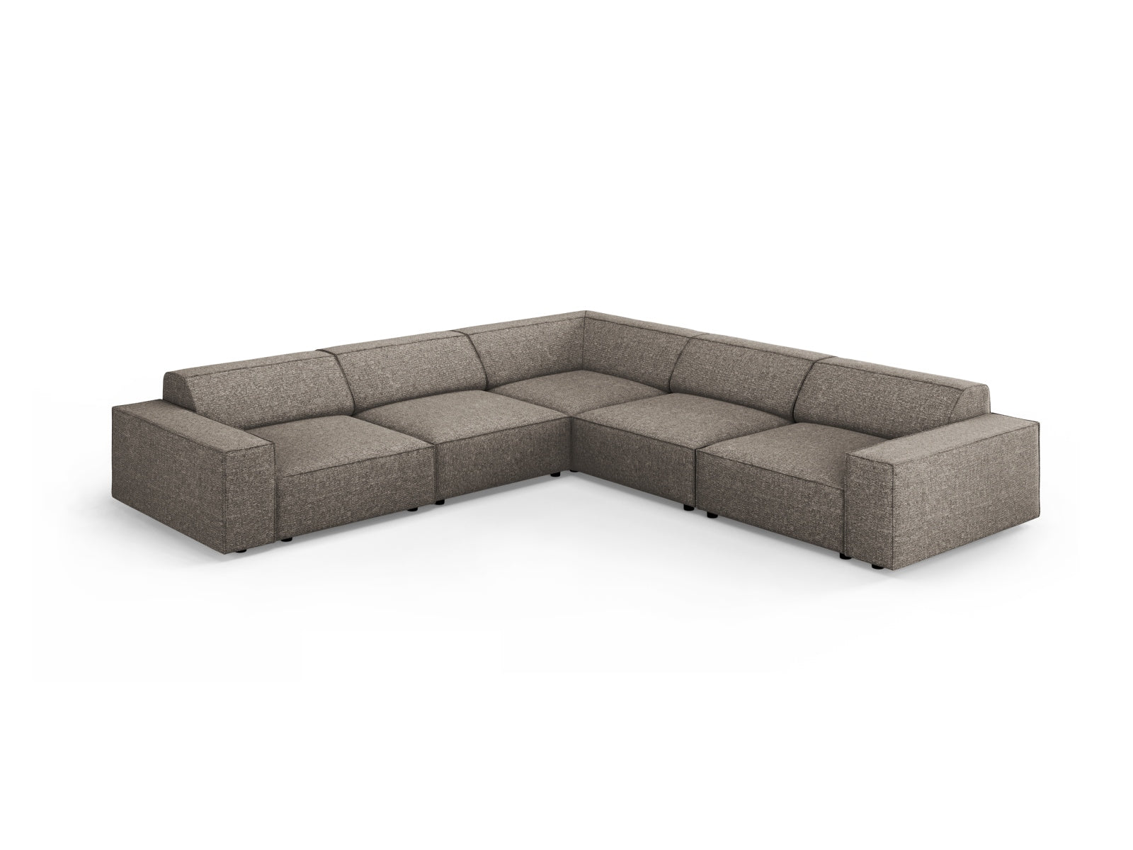 Jodie Modulares Symmetrical Ecksofa 6 Sitzer in Grey präsentiert im Onlineshop von KAQTU Design AG. Ecksofa ist von Micadoni