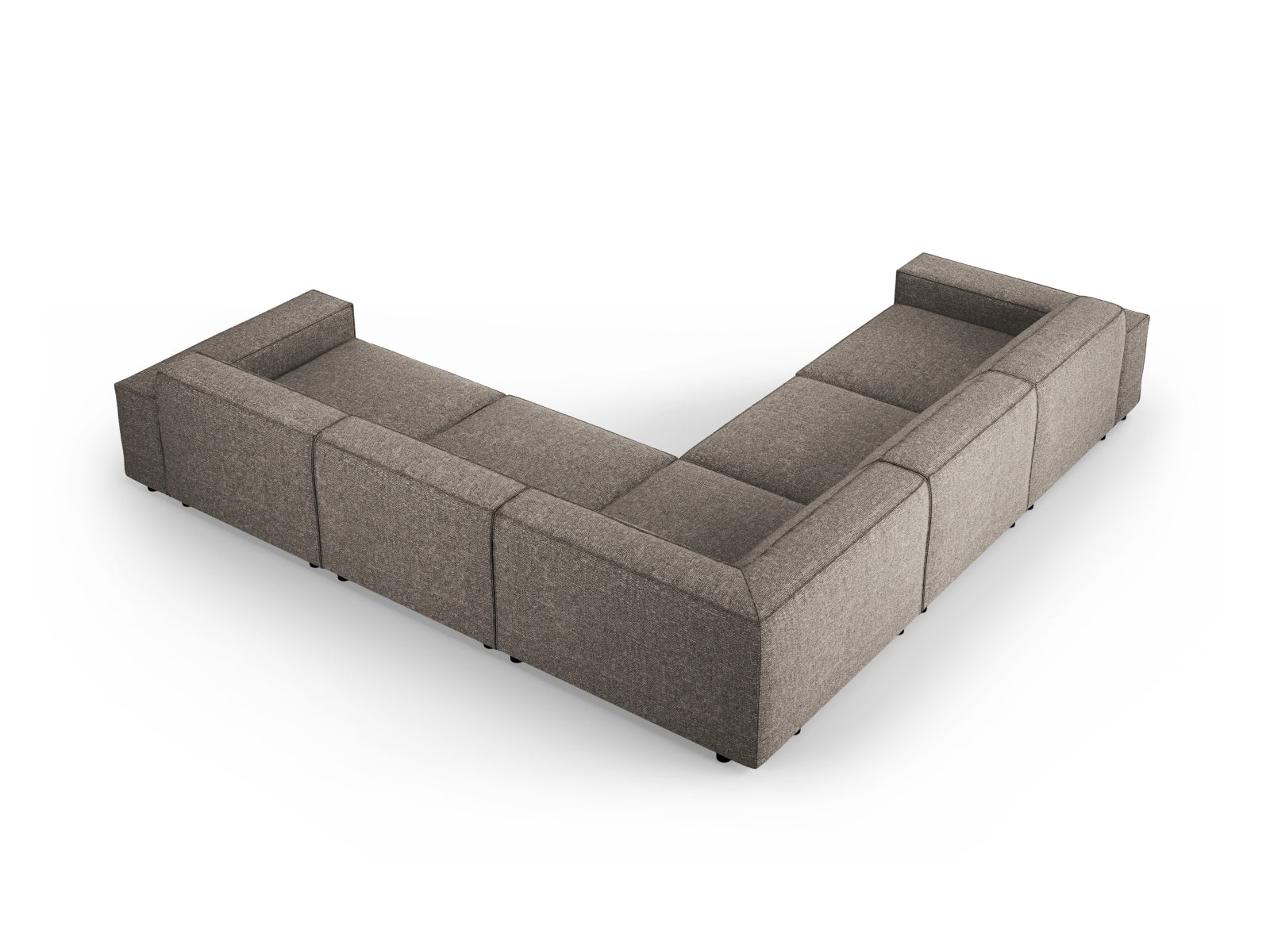 Jodie Modulares Symmetrical Ecksofa 6 Sitzer in Grey präsentiert im Onlineshop von KAQTU Design AG. Ecksofa ist von Micadoni