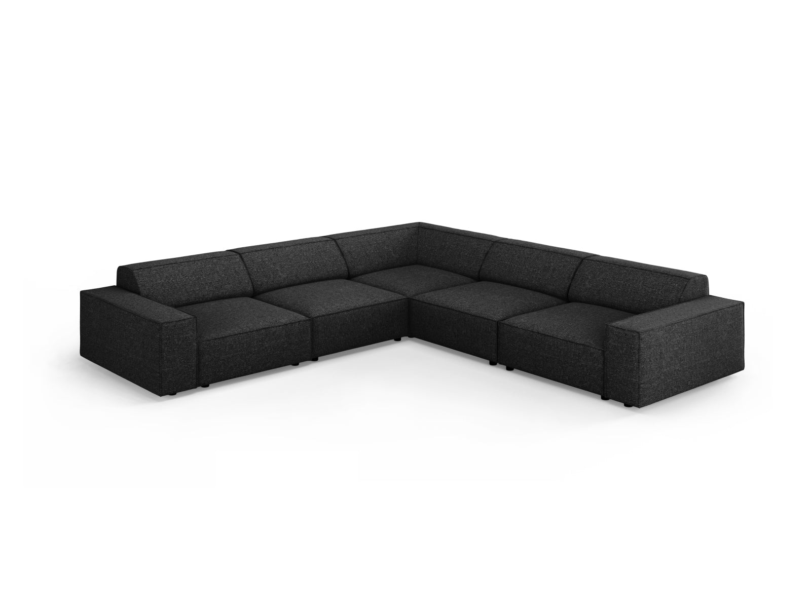 Jodie Modulares Symmetrical Ecksofa 6 Sitzer in Black präsentiert im Onlineshop von KAQTU Design AG. Ecksofa ist von Micadoni