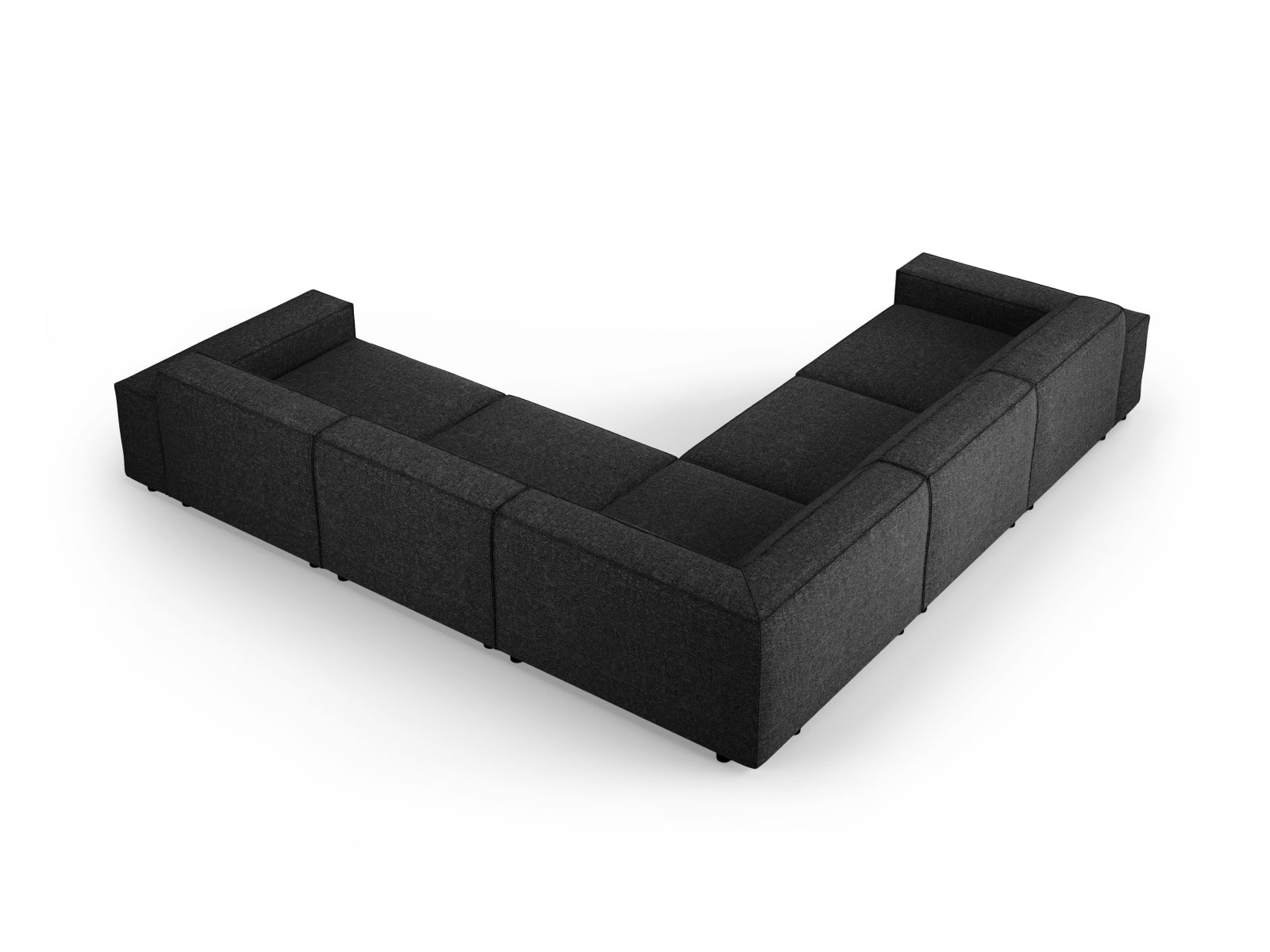 Jodie Modulares Symmetrical Ecksofa 6 Sitzer in Black präsentiert im Onlineshop von KAQTU Design AG. Ecksofa ist von Micadoni