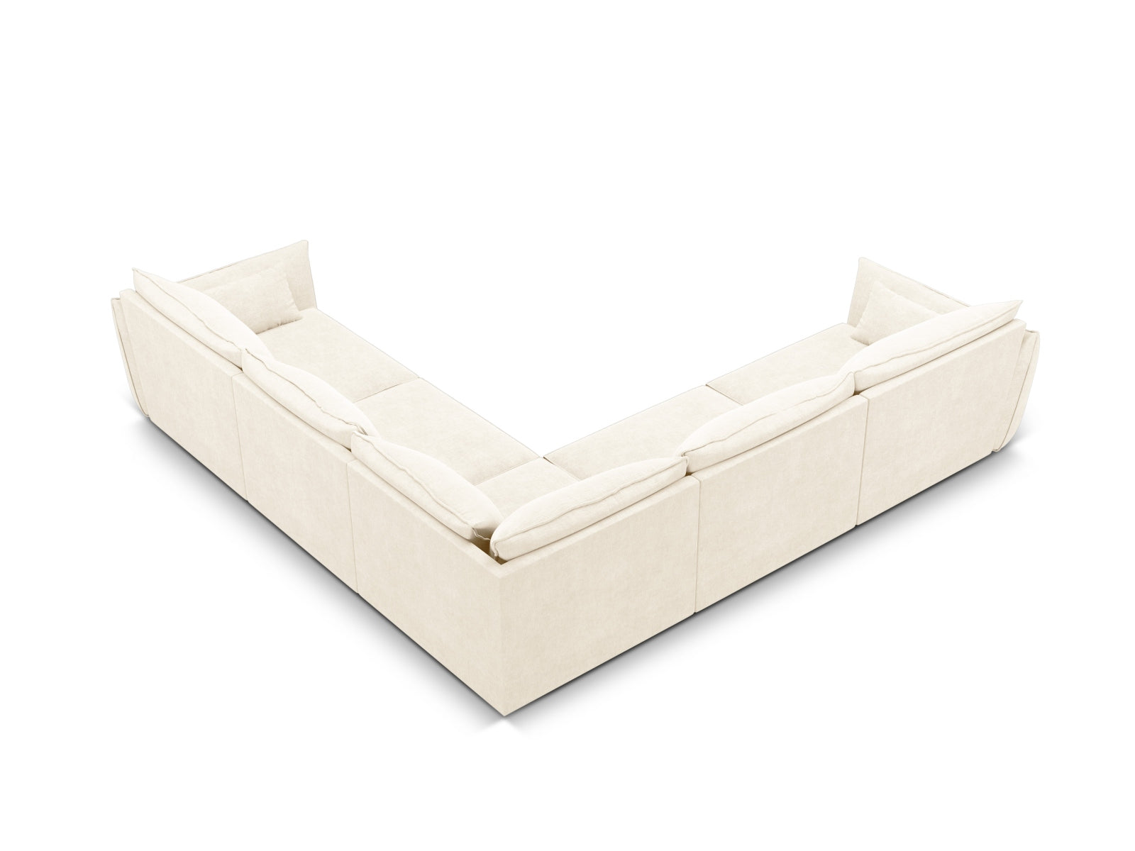 Kaelle Symmetrical Ecksofa 7 Sitzer in Light Beige präsentiert im Onlineshop von KAQTU Design AG. Ecksofa ist von Micadoni