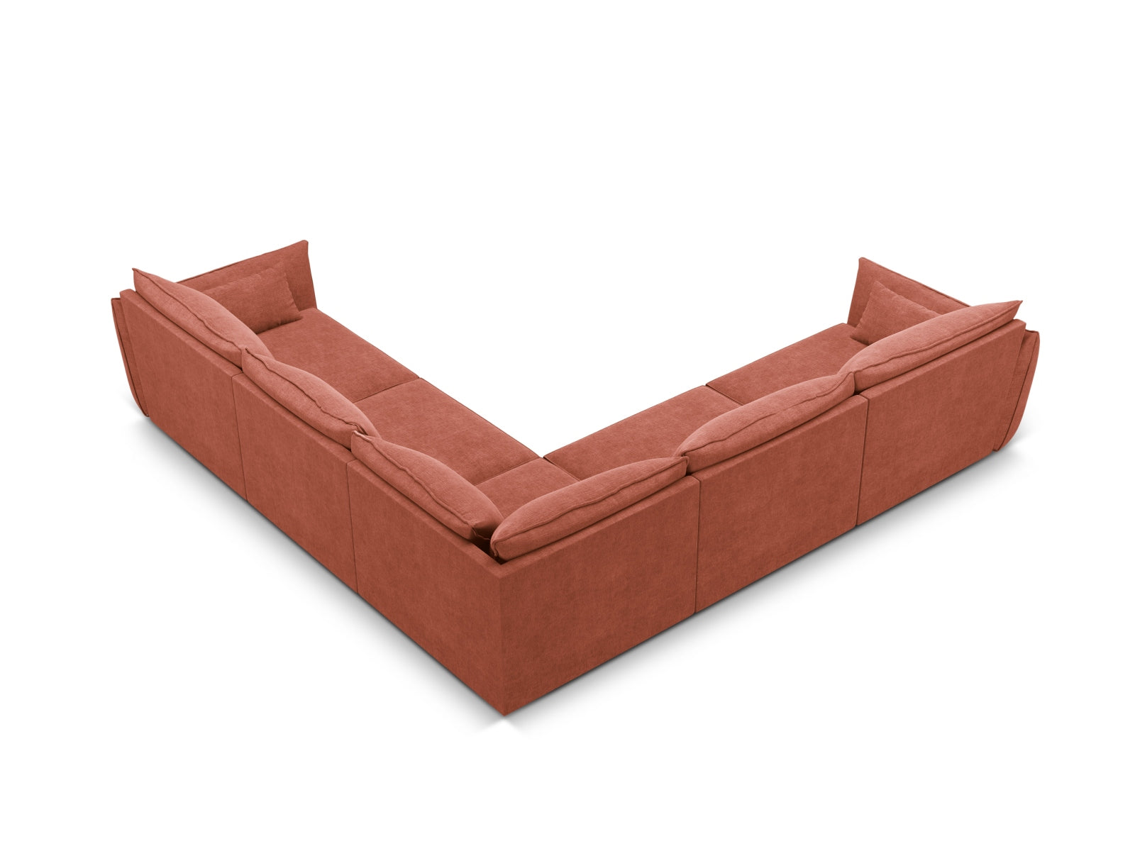 Kaelle Symmetrical Ecksofa 7 Sitzer in Terracotta präsentiert im Onlineshop von KAQTU Design AG. Ecksofa ist von Micadoni