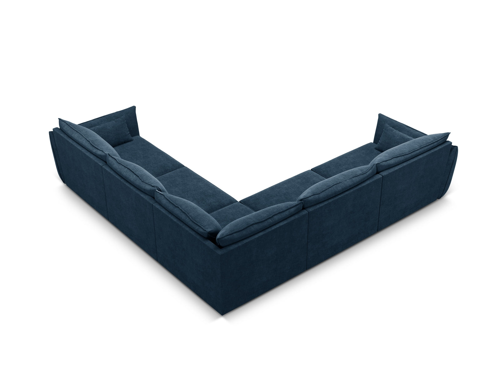 Kaelle Symmetrical Ecksofa 7 Sitzer in Royal Blue präsentiert im Onlineshop von KAQTU Design AG. Ecksofa ist von Micadoni