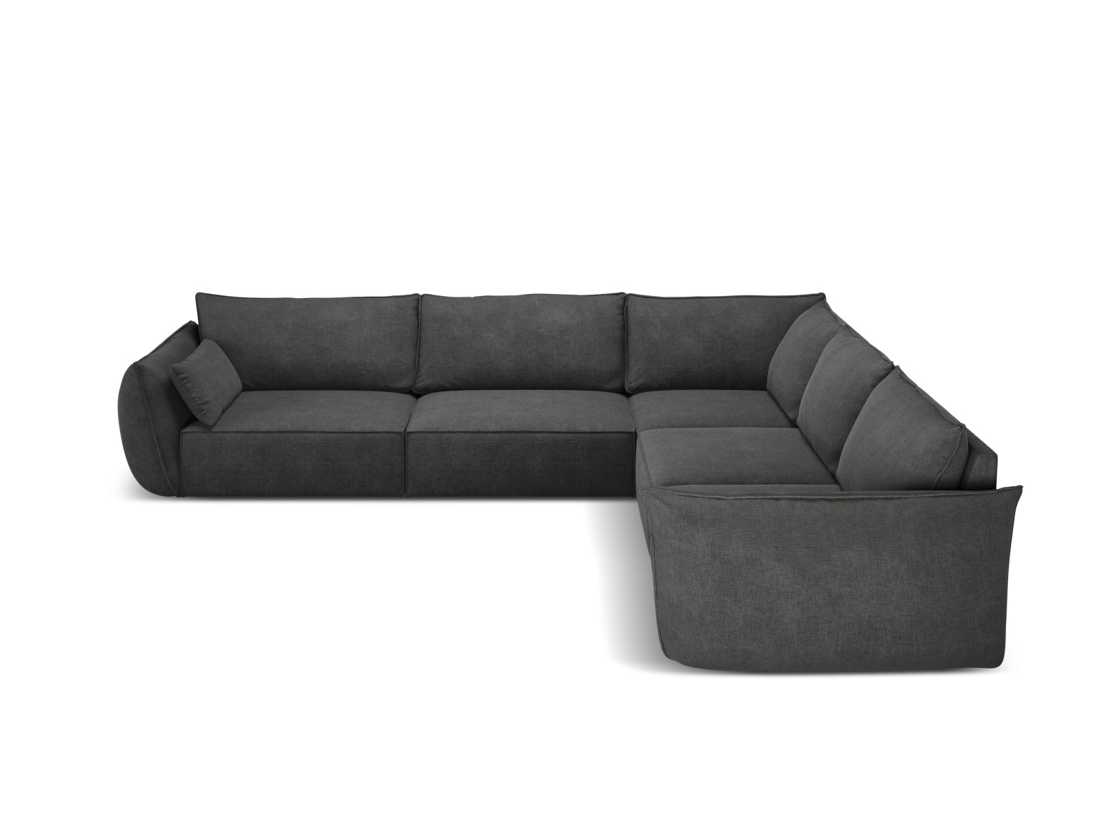 Kaelle Symmetrical Ecksofa 7 Sitzer in Dark Grey präsentiert im Onlineshop von KAQTU Design AG. Ecksofa ist von Micadoni