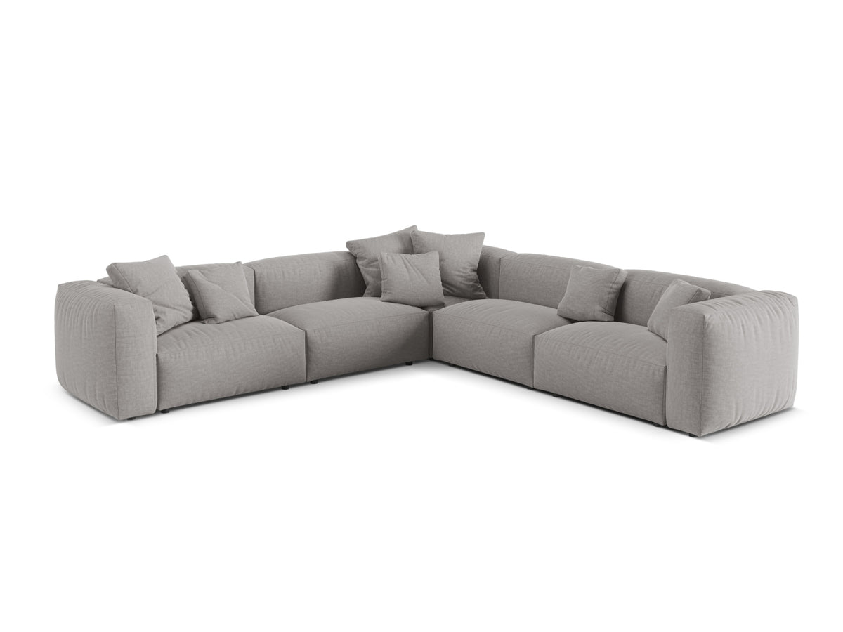 5-Sitzer Ecksofa modular symmetrisch Martina in Light Grey-Boston präsentiert im Onlineshop von KAQTU Design AG. Ecksofa ist von Micadoni