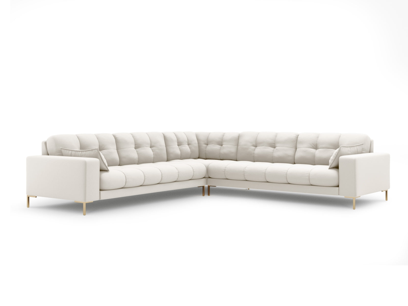 Mamaia Symmetrical Ecksofa 6 Sitzer in Light Beige/Gold präsentiert im Onlineshop von KAQTU Design AG. Ecksofa ist von Micadoni