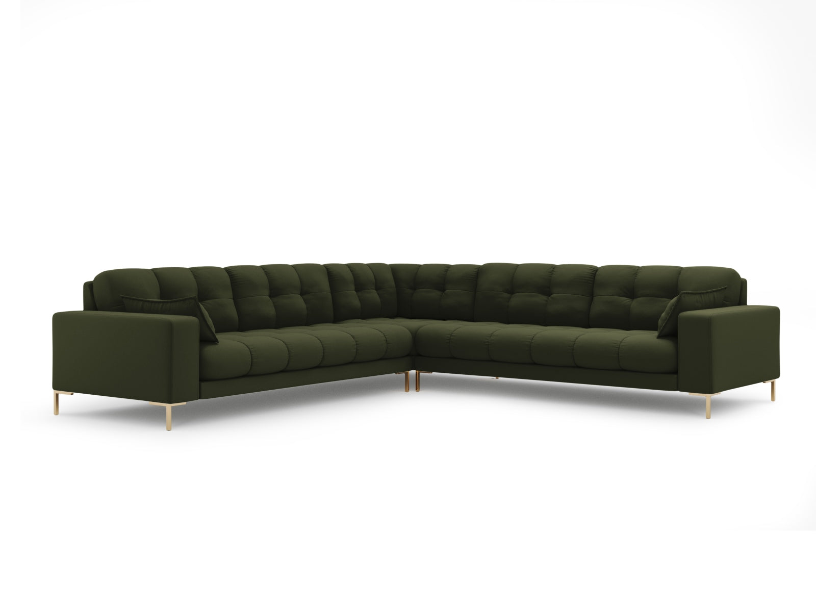 Mamaia Symmetrical Ecksofa 6 Sitzer in Green/Gold präsentiert im Onlineshop von KAQTU Design AG. Ecksofa ist von Micadoni