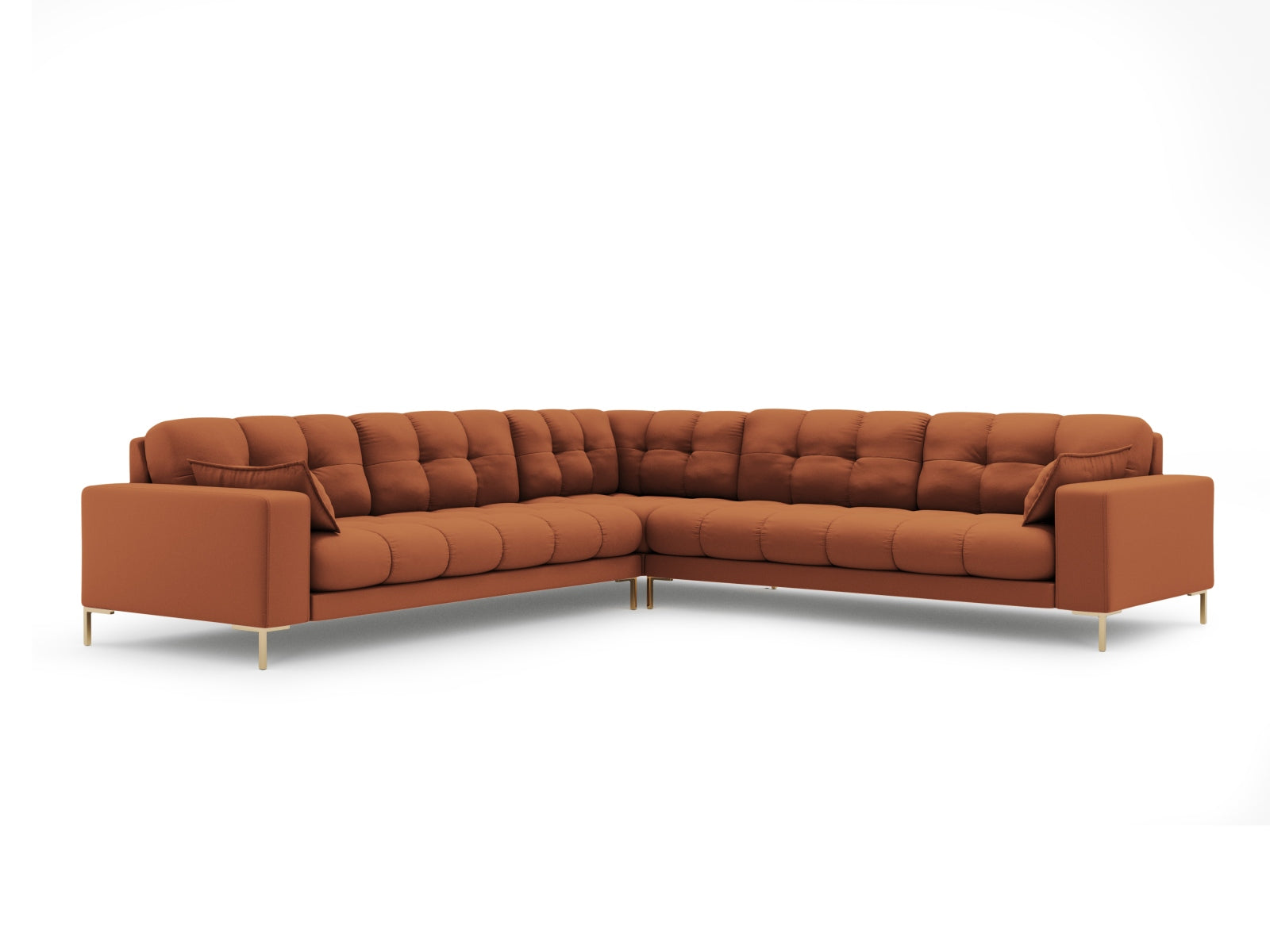 Mamaia Symmetrical Ecksofa 6 Sitzer in Brick/Gold präsentiert im Onlineshop von KAQTU Design AG. Ecksofa ist von Micadoni