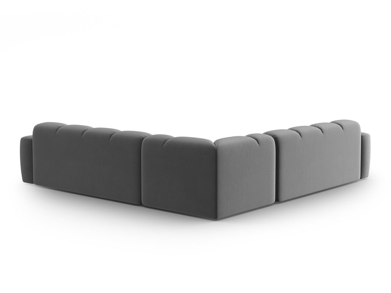 Lisa Velour Symmetrical Ecksofa 5 Sitzer in Light Grey präsentiert im Onlineshop von KAQTU Design AG. Ecksofa ist von Micadoni