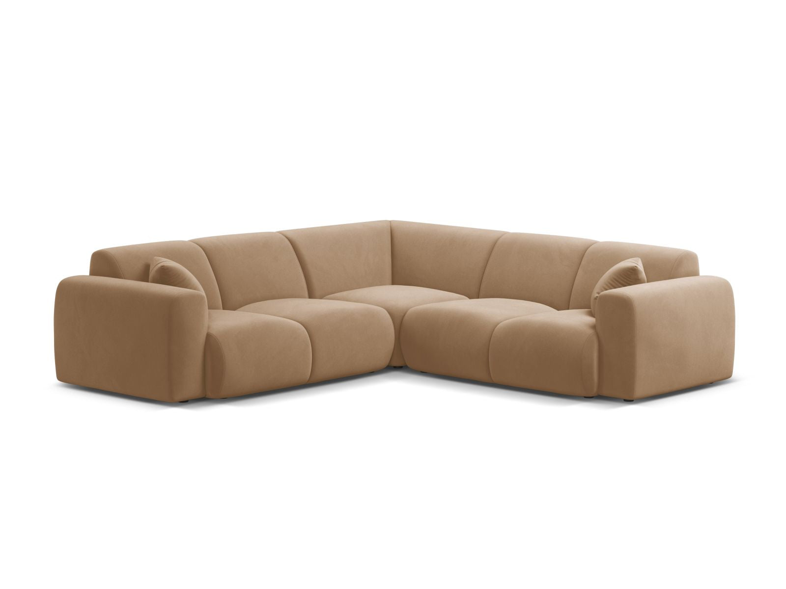 Molino Velour Symmetrical Ecksofa 5 Sitzer in Sand-Casino präsentiert im Onlineshop von KAQTU Design AG. Ecksofa ist von Micadoni