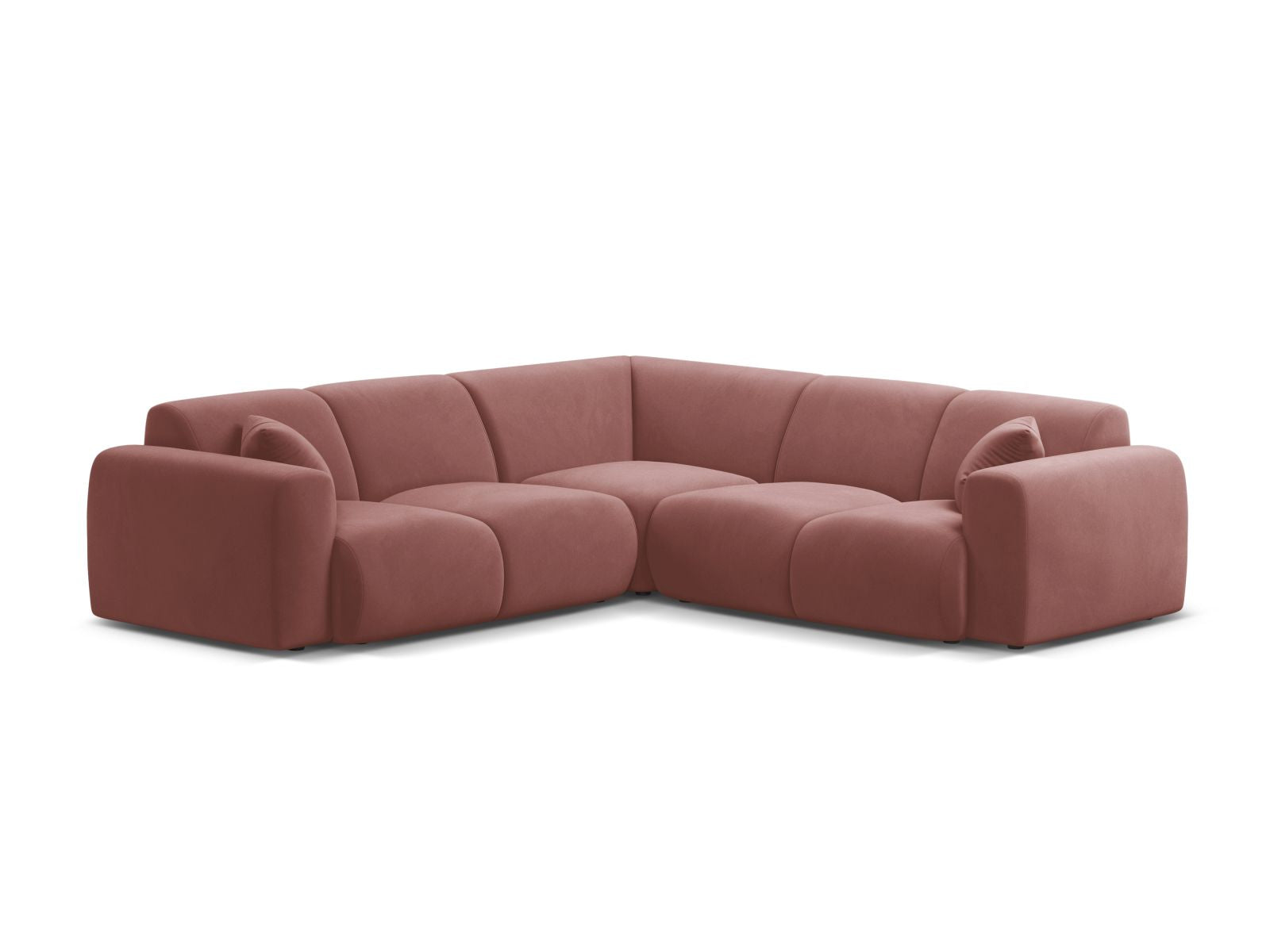 Molino Velour Symmetrical Ecksofa 5 Sitzer in Flamingo-Casino präsentiert im Onlineshop von KAQTU Design AG. Ecksofa ist von Micadoni