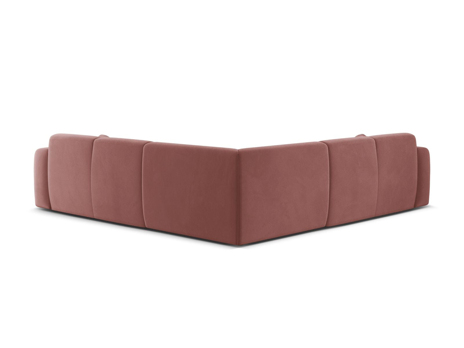 Elegantes Molino Velour Ecksofa für 5 Personen in Flamingo-Casino, perfekt für entspannte Stunden und geschmackvolle Wohnräume.
