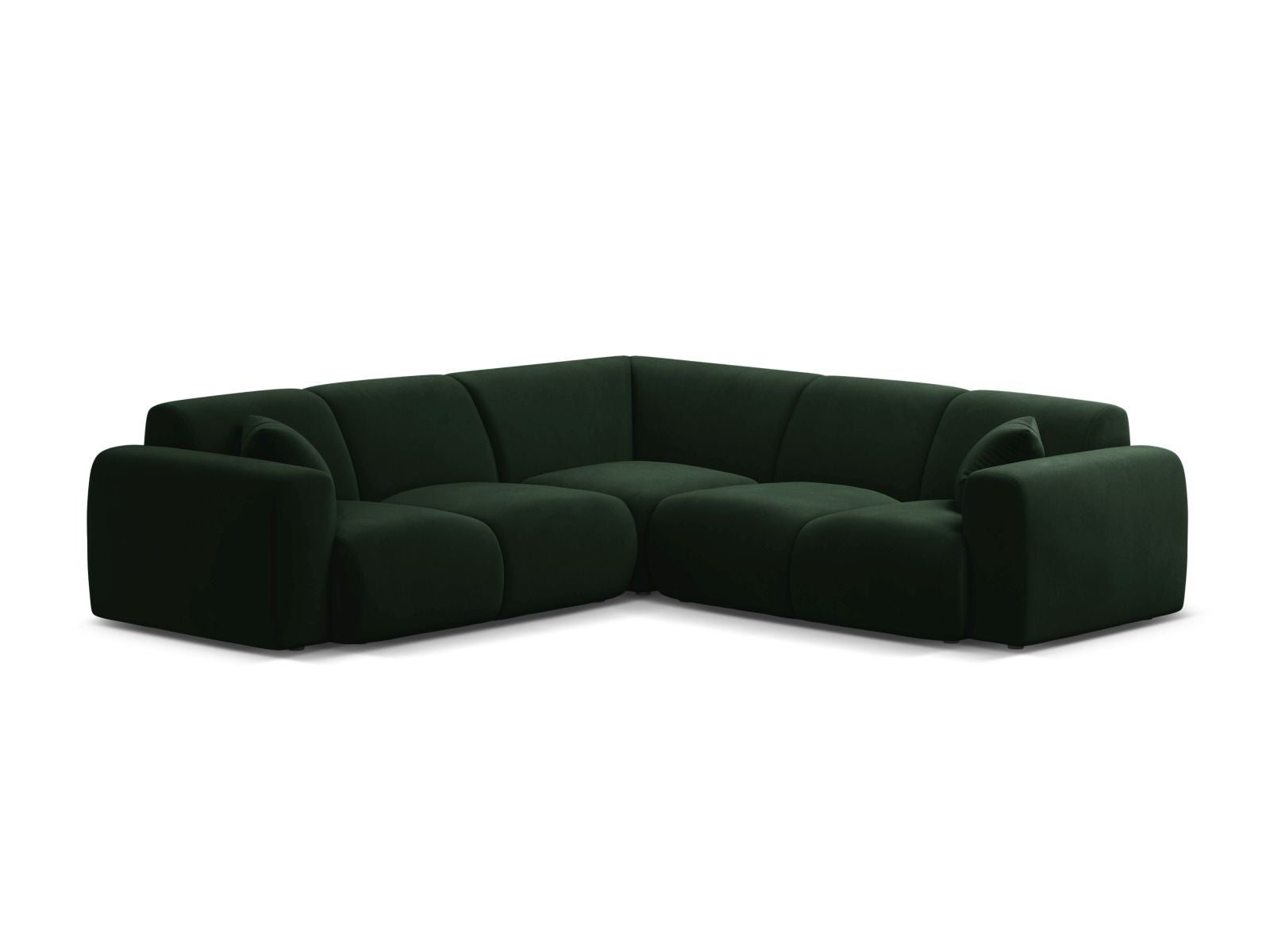 Molino Velour Symmetrical Ecksofa 5 Sitzer in Bottle Green-Casino präsentiert im Onlineshop von KAQTU Design AG. Ecksofa ist von Micadoni