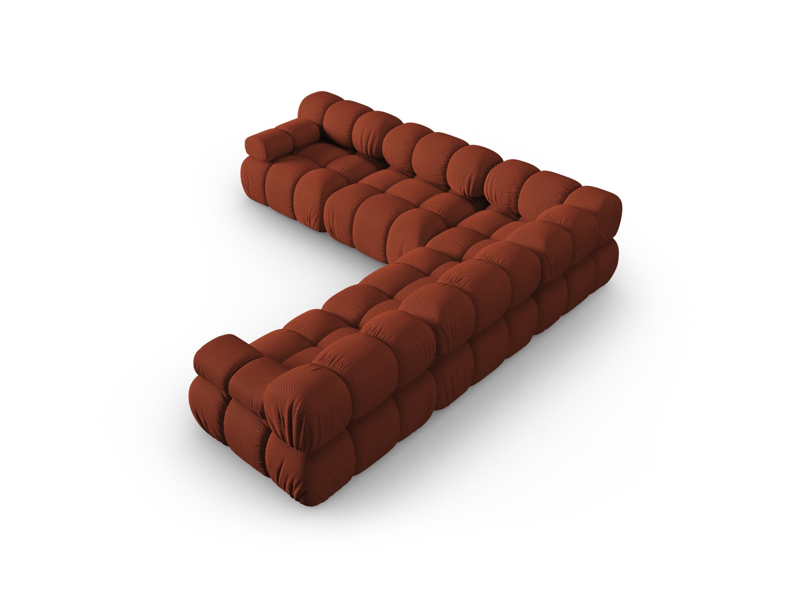 Modernes Bellis Ecksofa in Brick-Sonic, 5-Sitzer, 282 cm, perfekt für gemütliche und stilvolle Wohnzimmergestaltung von Micadoni.