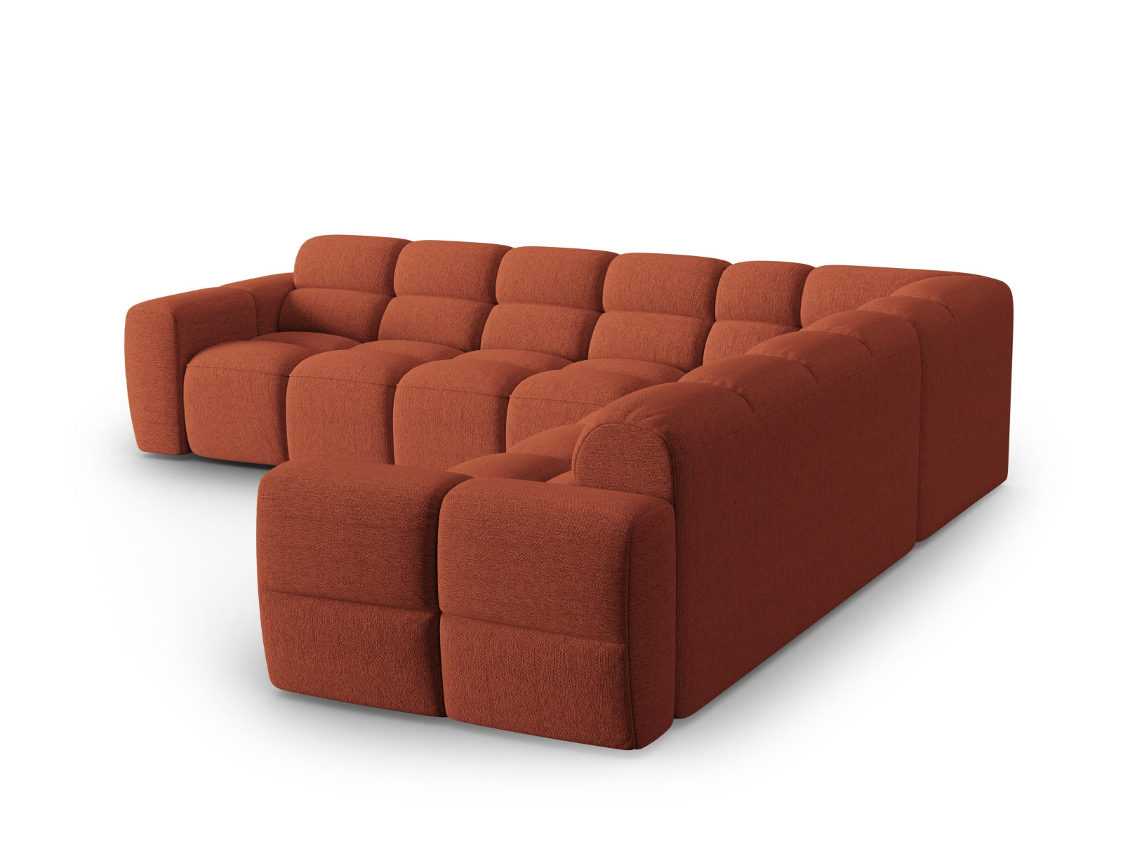 Lisa Symmetrical Ecksofa 5 Sitzer in Coral präsentiert im Onlineshop von KAQTU Design AG. Ecksofa ist von Micadoni