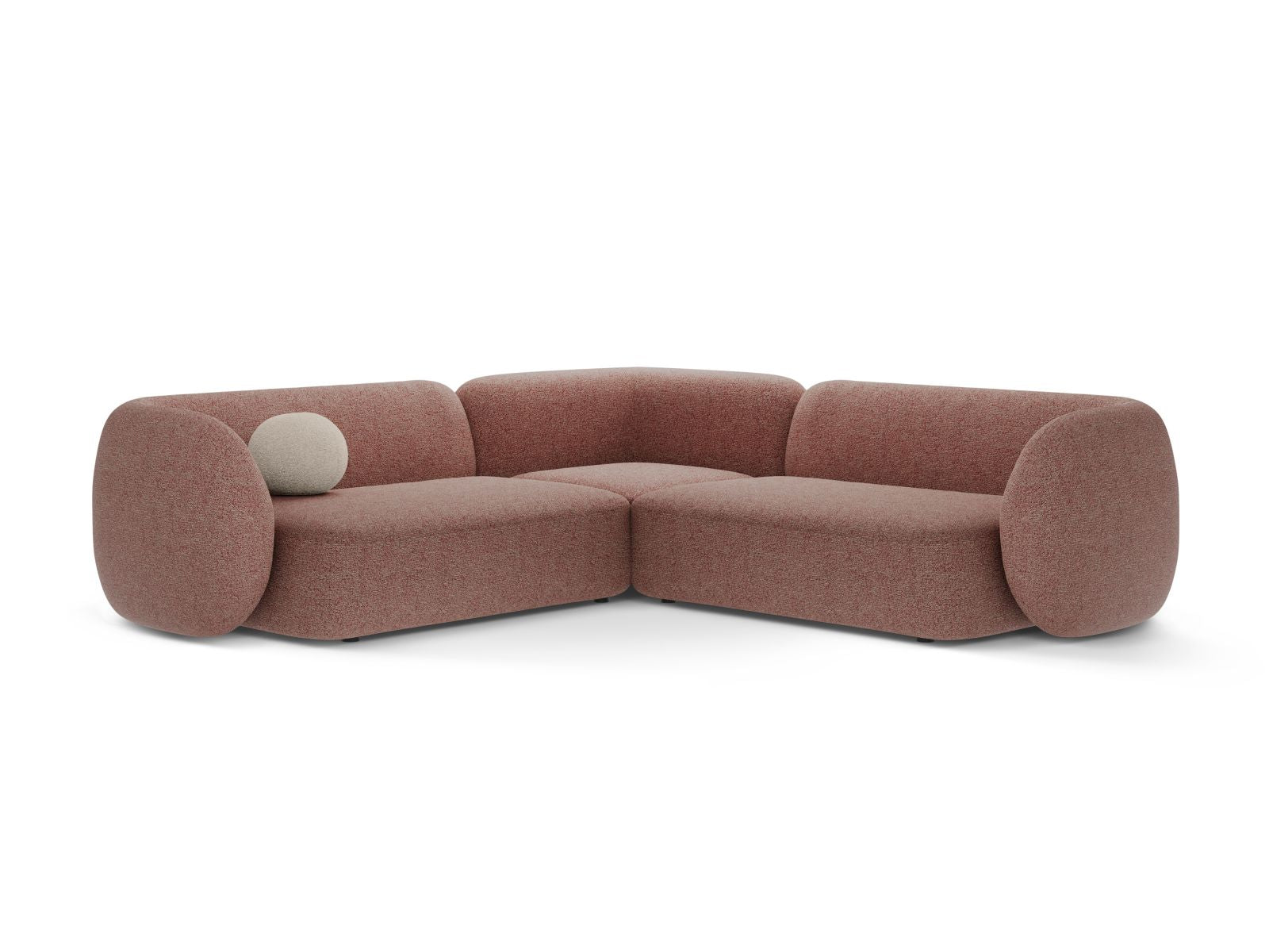5-Sitzer Ecksofa modular symmetrisch Kate in Pink Melange-Puente präsentiert im Onlineshop von KAQTU Design AG. Ecksofa ist von Micadoni