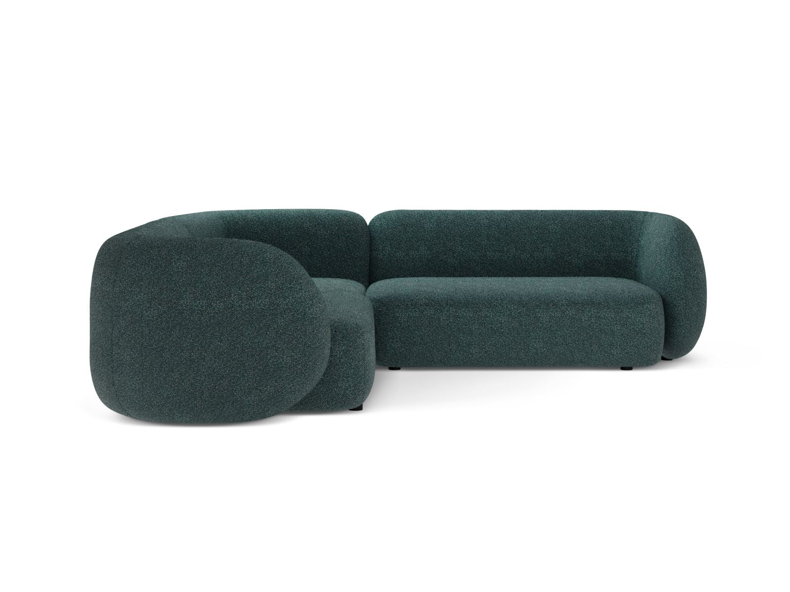 Modulares 5-Sitzer Ecksofa Kate in stilvollem Green Blue Melange, ideal für moderne Wohnräume, von Micadoni.