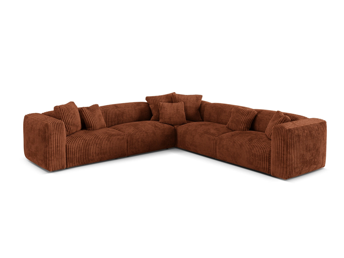 5-Sitzer Ecksofa modular symmetrisch Martina in Brick-Tilia präsentiert im Onlineshop von KAQTU Design AG. Ecksofa ist von Micadoni