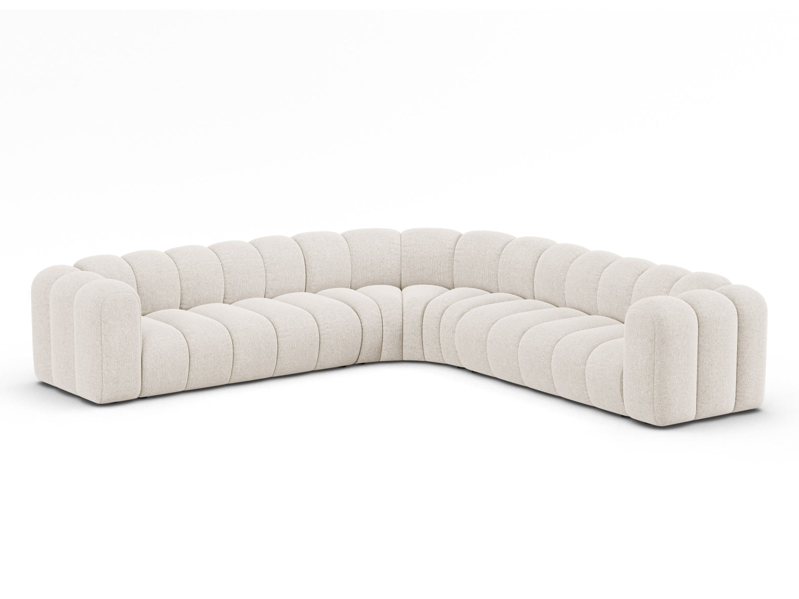 Elegantes Lupine Ecksofa für 6 Personen in hellem Beige, ideal für stilvolle Wohnräume, präsentiert von Micadoni.
