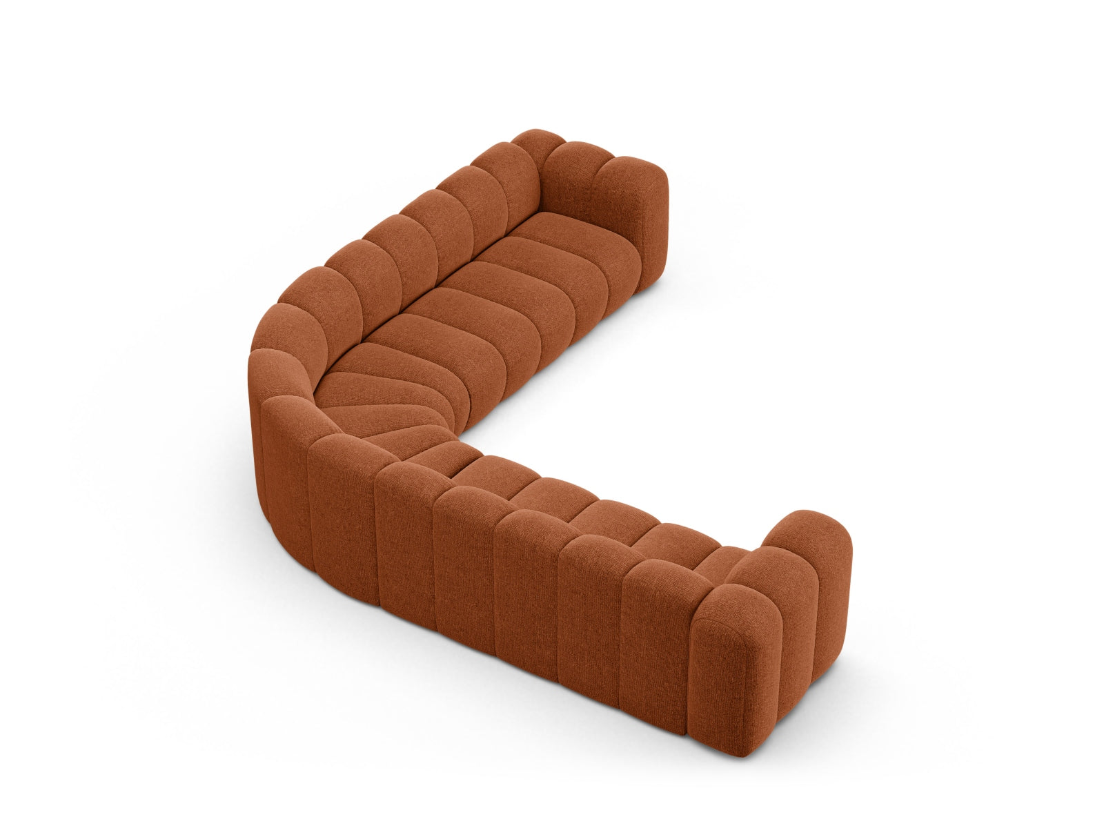 Lupine Modular Symmetrical Ecksofa 5 Sitzer in Brick präsentiert im Onlineshop von KAQTU Design AG. Ecksofa ist von Micadoni