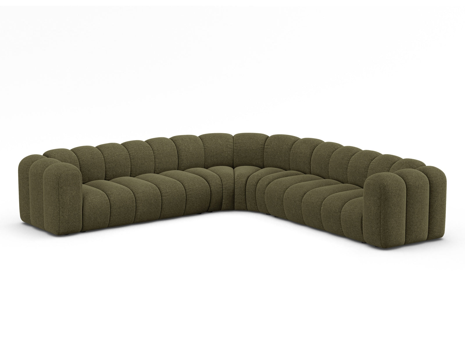 Lupine Modular Symmetrical Ecksofa 5 Sitzer in Green präsentiert im Onlineshop von KAQTU Design AG. Ecksofa ist von Micadoni