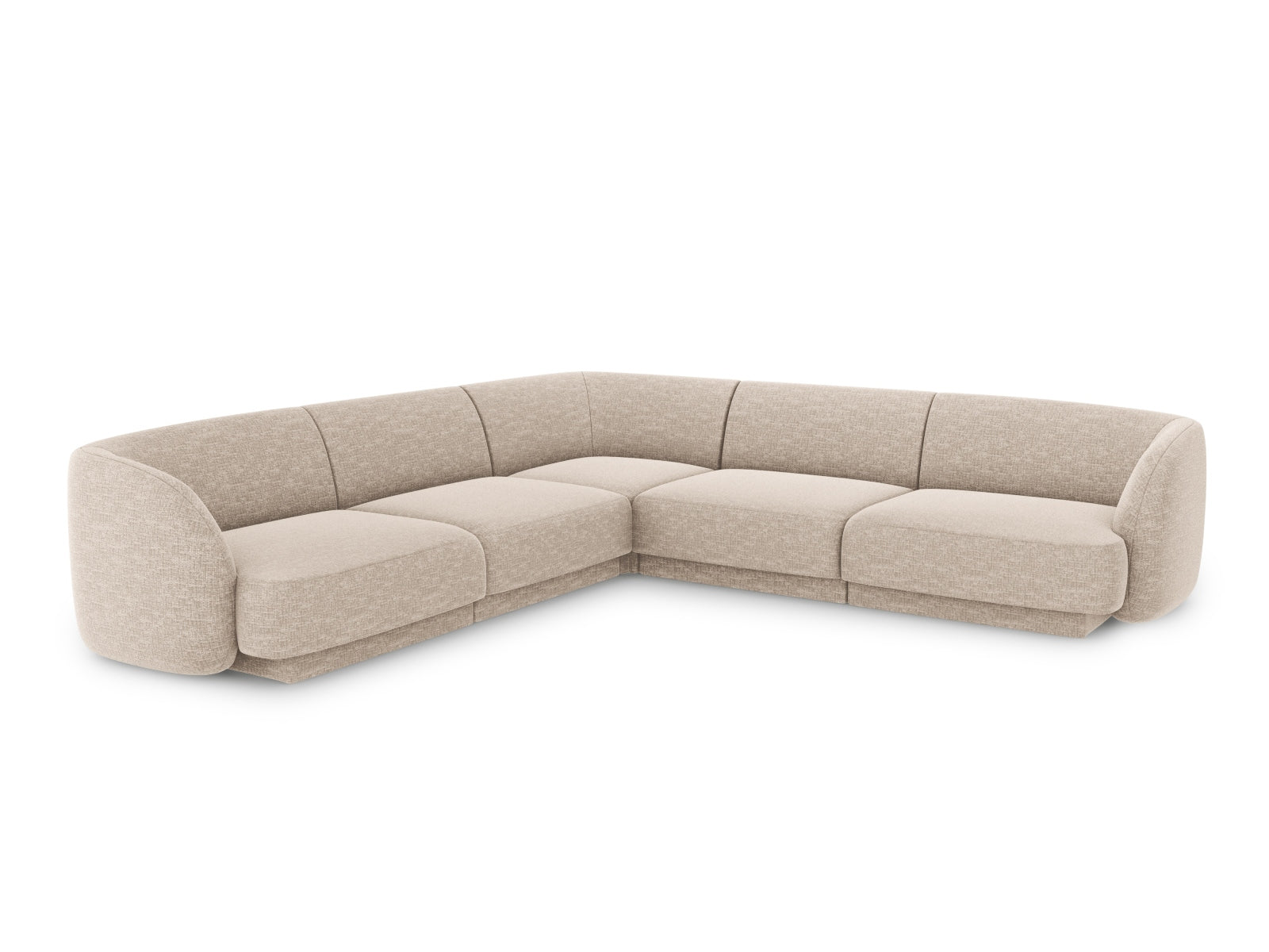 Miley Symmetrical Ecksofa 5 Sitzer in Beige-Eden präsentiert im Onlineshop von KAQTU Design AG. Ecksofa ist von Micadoni