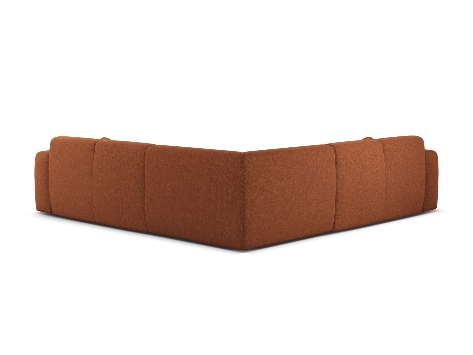 Elegantes 5-Sitzer Ecksofa Symmetric Molino in Brick-Eden, ideal für modernes Wohnen und gesellige Abende mit Freunden.
