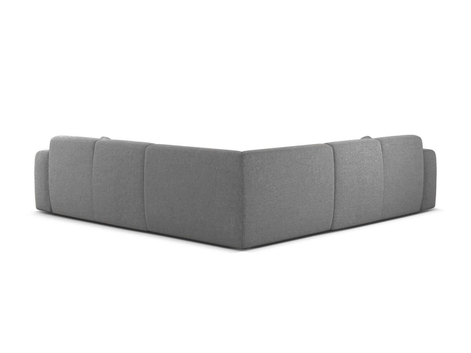 Modernes 5-Sitzer Ecksofa Symmetric Molino in zeitlosem Grau, ideal für gemütliche Abende und stilvolle Einrichtungsideen.