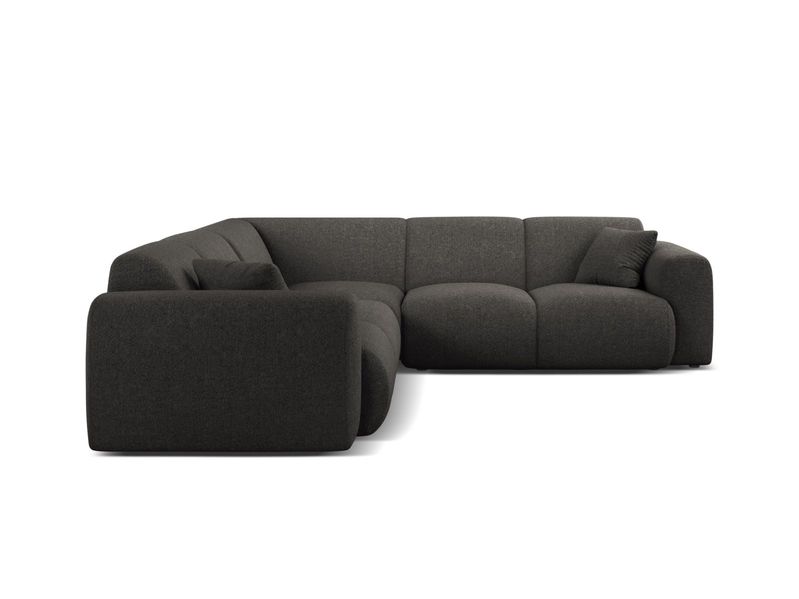 Elegantes 5-Sitzer Ecksofa Symmetric Molino in Dunkelgrau, ideal für stilvolle Wohnräume, präsentiert von Micadoni.