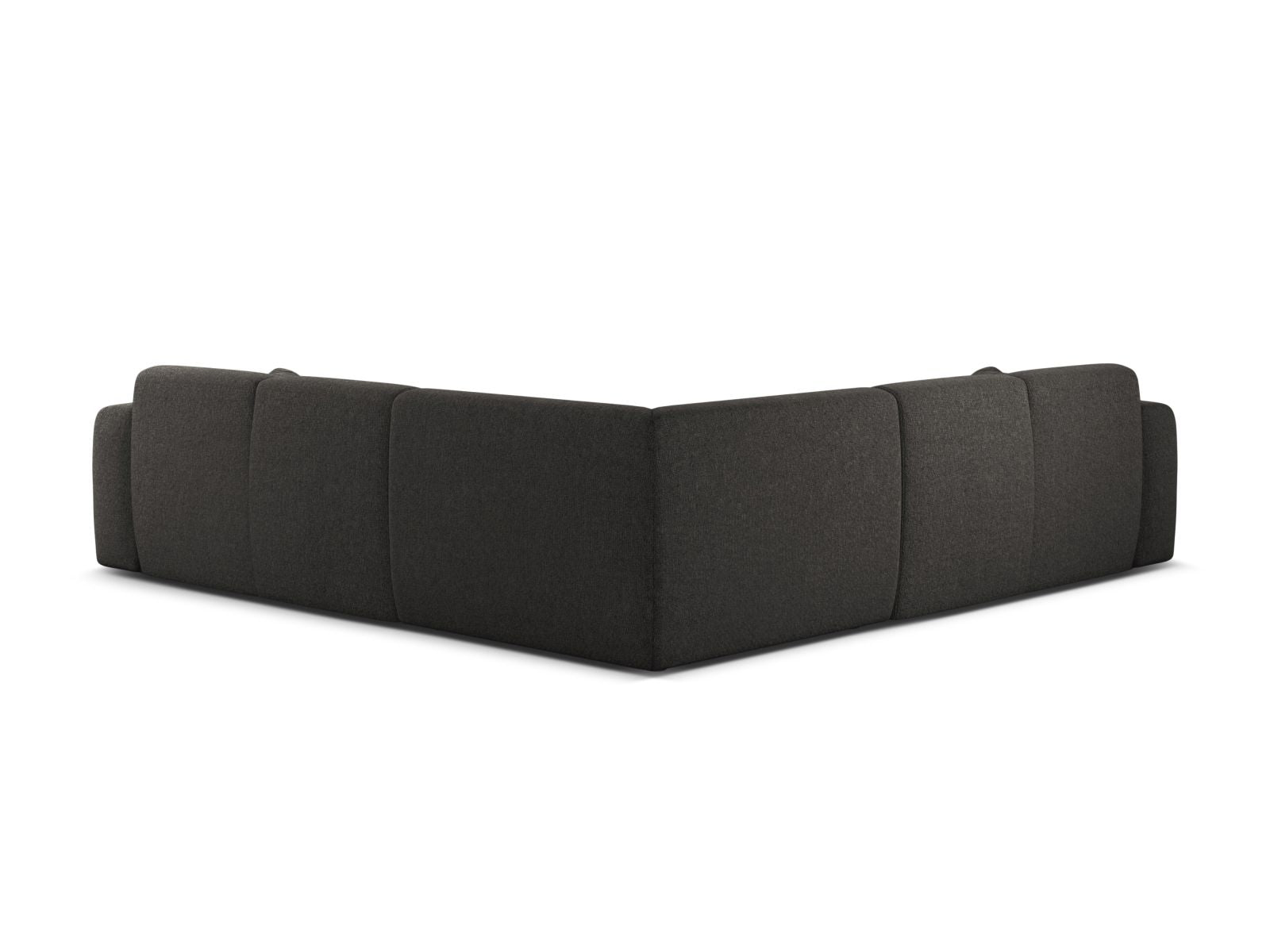Elegantes 5-Sitzer Ecksofa Symmetric Molino in zeitlosem Dunkelgrau, ideal für entspannte Abende und stilvolle Einrichtung.