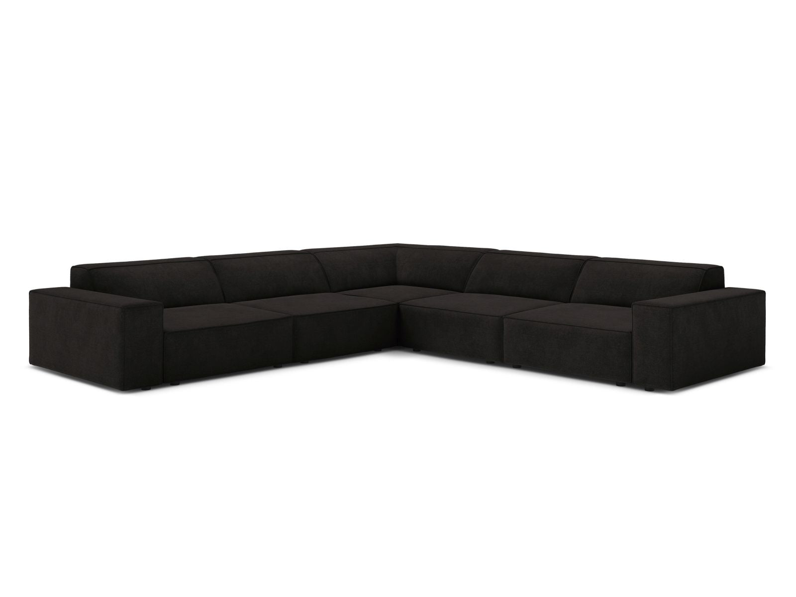 6-Sitzer Symmetrical Modular Corner Sofa Jodie in Black-Liberty präsentiert im Onlineshop von KAQTU Design AG. Ecksofa ist von Micadoni