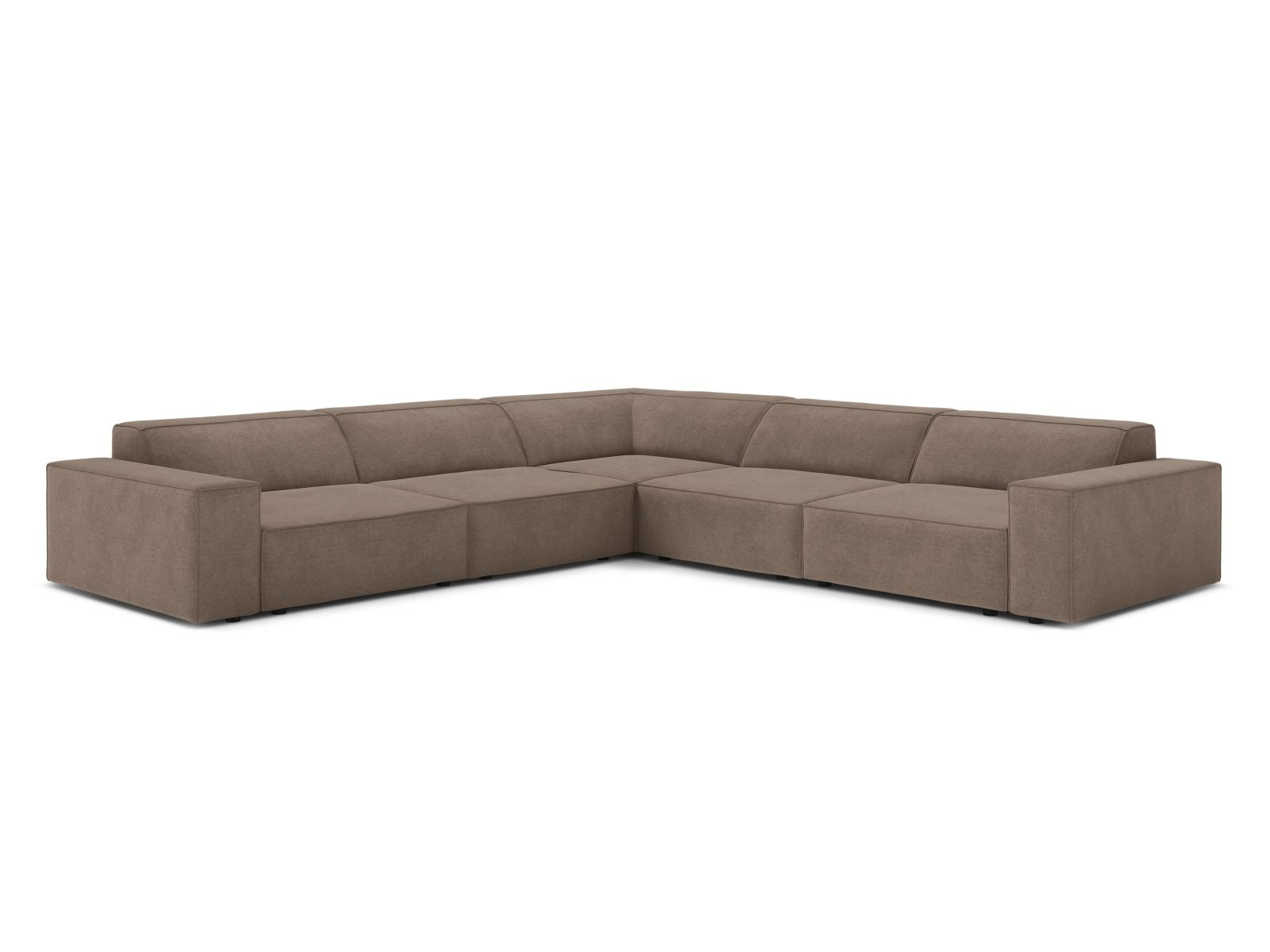 6-Sitzer Symmetrical Modular Corner Sofa Jodie in Cappuccino-Liberty präsentiert im Onlineshop von KAQTU Design AG. Ecksofa ist von Micadoni