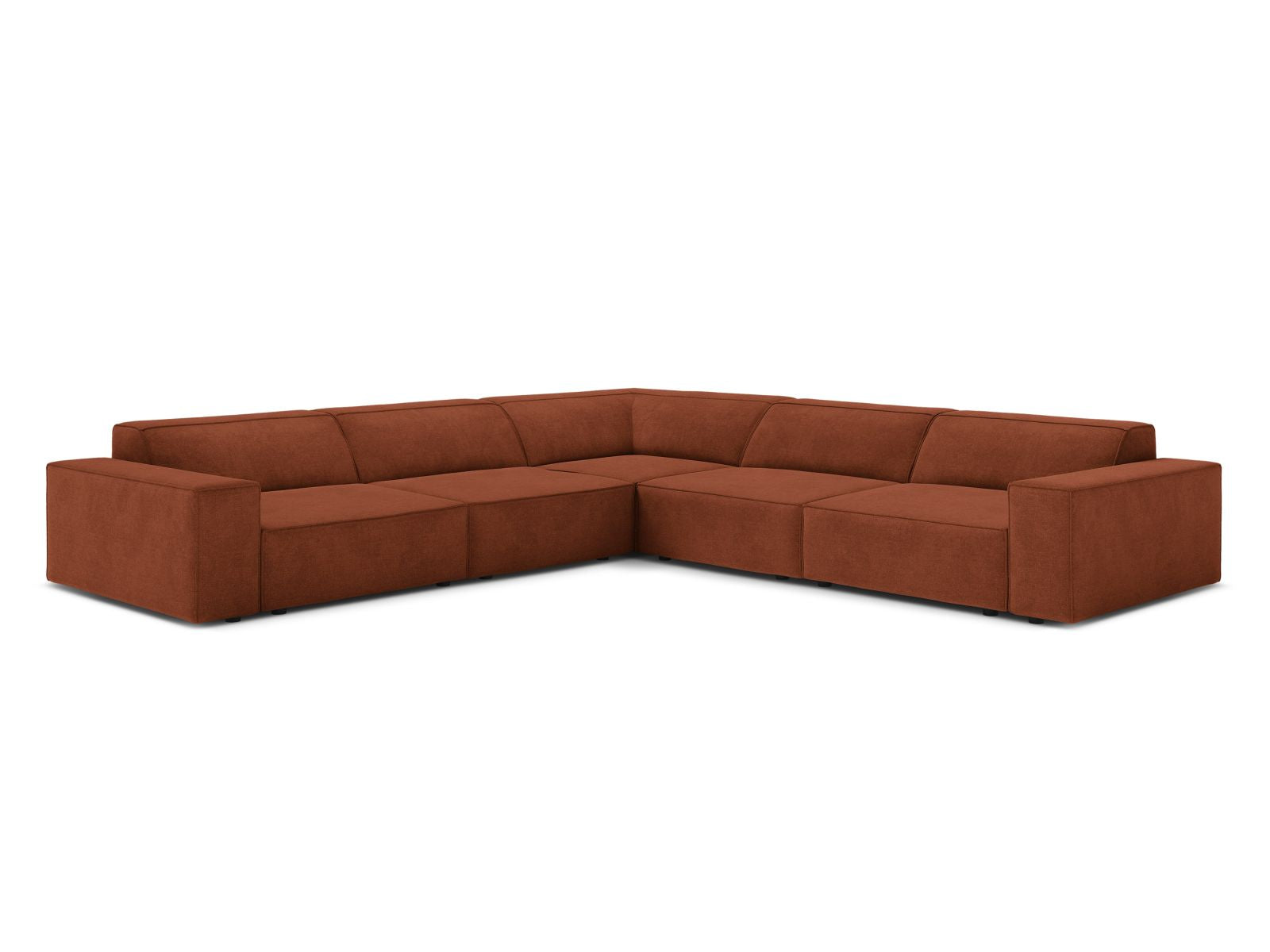 6-Sitzer Symmetrical Modular Corner Sofa Jodie in Brick-Liberty präsentiert im Onlineshop von KAQTU Design AG. Ecksofa ist von Micadoni