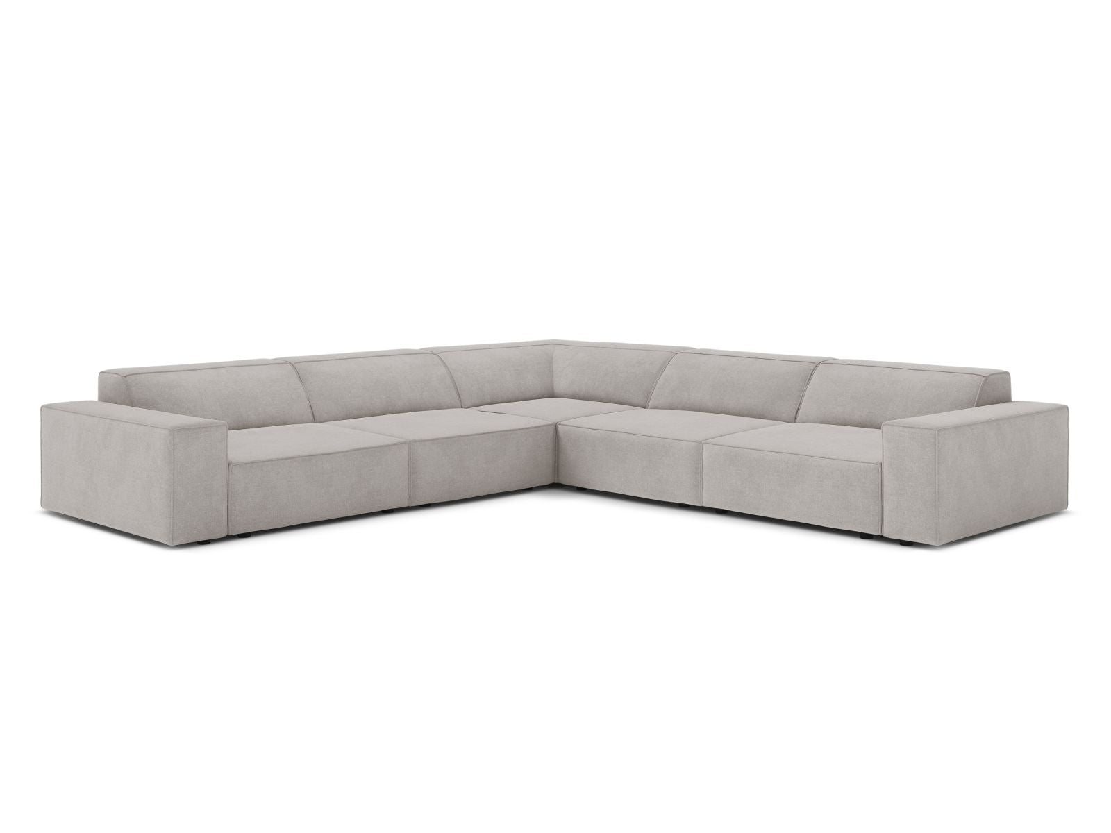 6-Sitzer Symmetrical Modular Corner Sofa Jodie in Light Grey-Liberty präsentiert im Onlineshop von KAQTU Design AG. Ecksofa ist von Micadoni