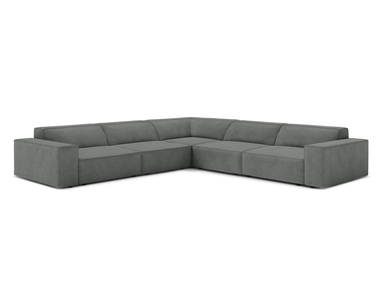 6-Sitzer Symmetrical Modular Corner Sofa Jodie in Grey-Liberty präsentiert im Onlineshop von KAQTU Design AG. Ecksofa ist von Micadoni