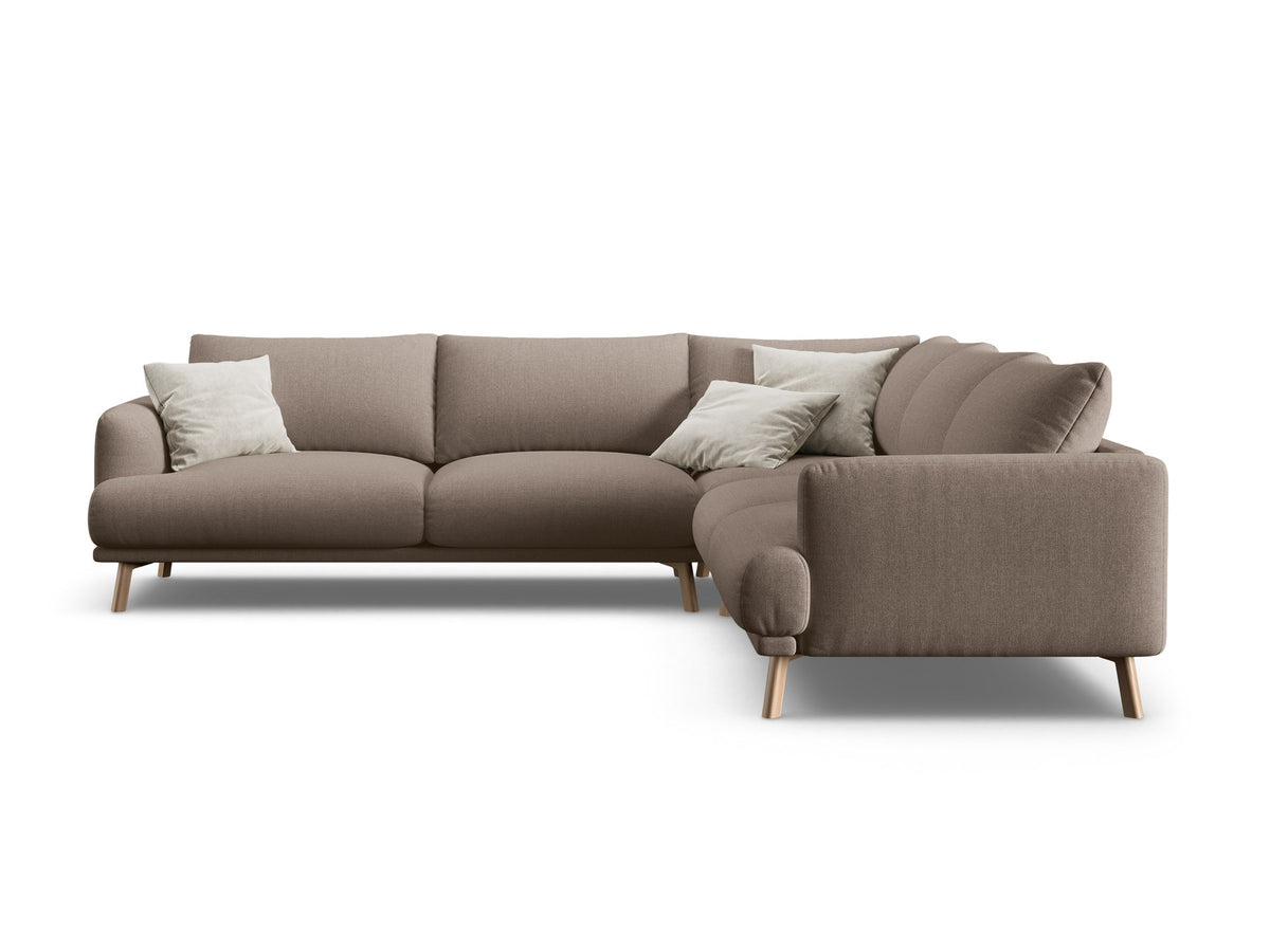5-Sitzer Ecksofa Symmetric Naomi in Cappuccino-Liberty präsentiert im Onlineshop von KAQTU Design AG. Ecksofa ist von Micadoni
