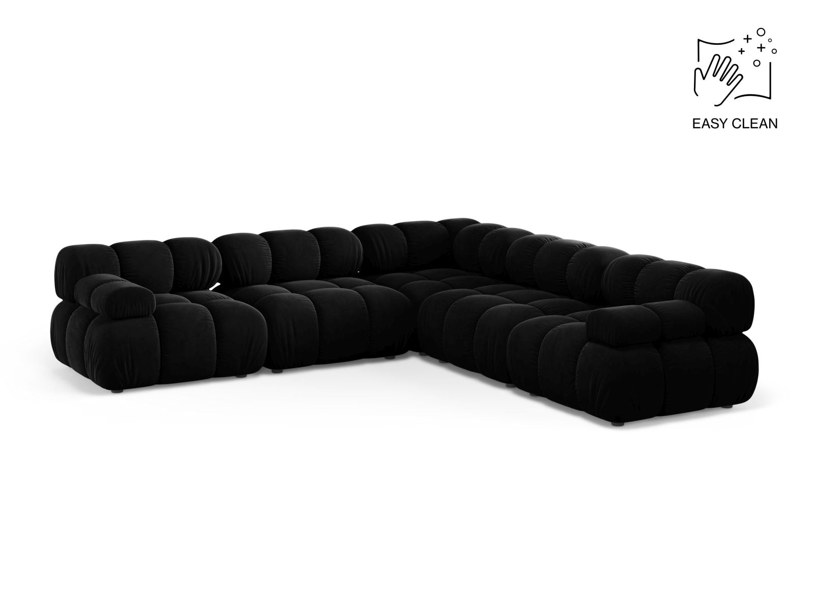 5-Sitzer Ecksofa Symmetric Bellis in Black-Venus präsentiert im Onlineshop von KAQTU Design AG. Ecksofa ist von Micadoni