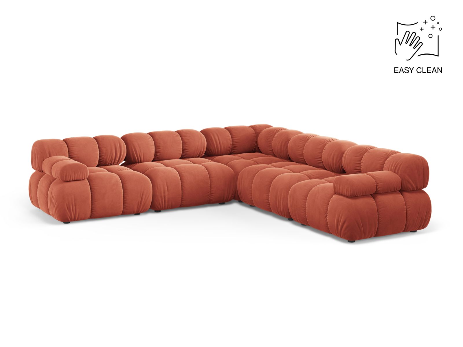 5-Sitzer Ecksofa Symmetric Bellis in Coral-Venus präsentiert im Onlineshop von KAQTU Design AG. Ecksofa ist von Micadoni