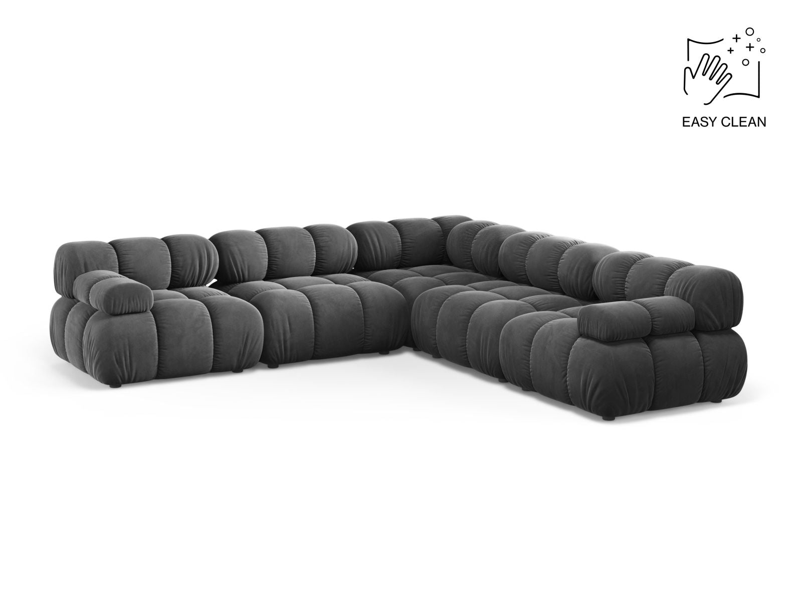 5-Sitzer Ecksofa Symmetric Bellis in Grey-Venus präsentiert im Onlineshop von KAQTU Design AG. Ecksofa ist von Micadoni