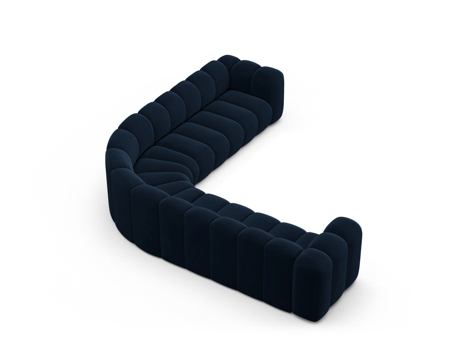 Lupine Velour Symmetrical modulares Ecksofa 5 Sitzer in Royal Blue präsentiert im Onlineshop von KAQTU Design AG. Ecksofa ist von Micadoni