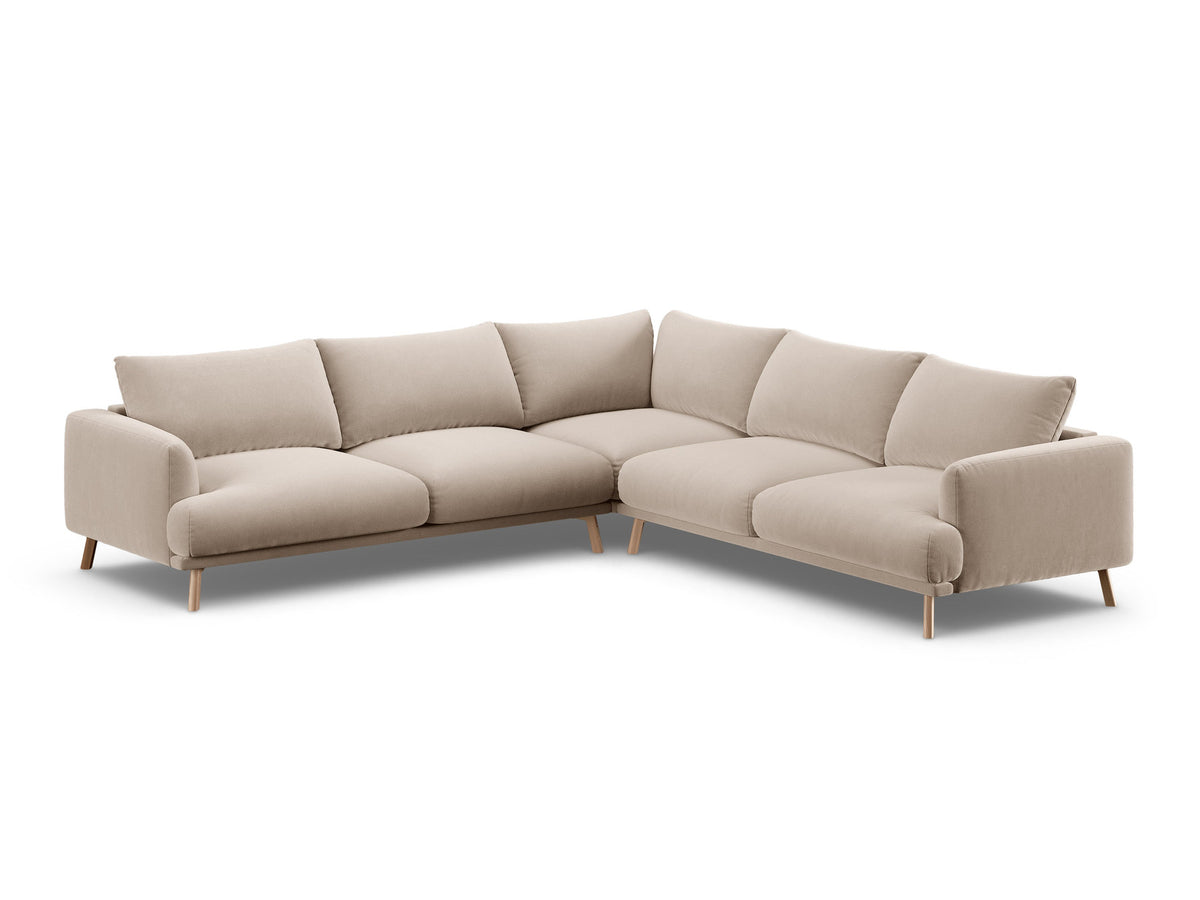 5-Sitzer Ecksofa Symmetric Naomi in Beige-Salvador präsentiert im Onlineshop von KAQTU Design AG. Ecksofa ist von Micadoni
