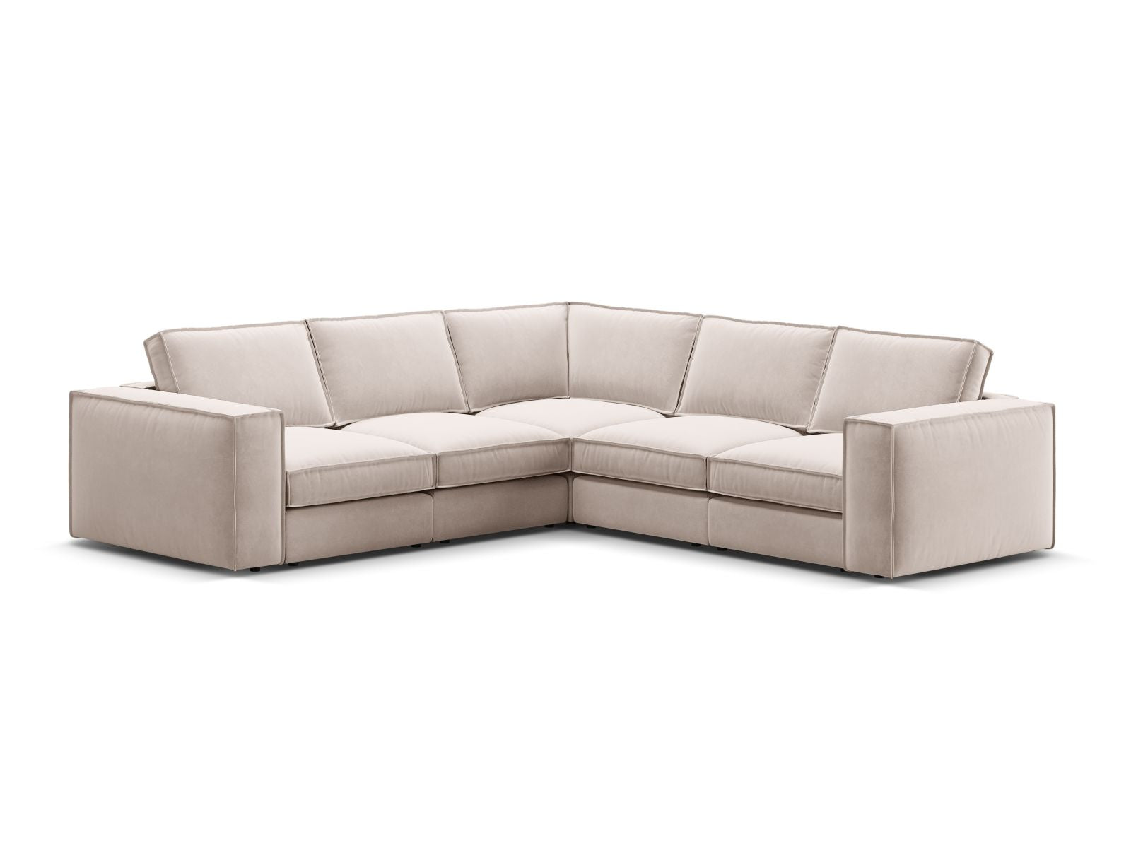 4-Sitzer Modular Ecksofa Symmetric Pola in Beige-Salvador präsentiert im Onlineshop von KAQTU Design AG. Ecksofa ist von Micadoni