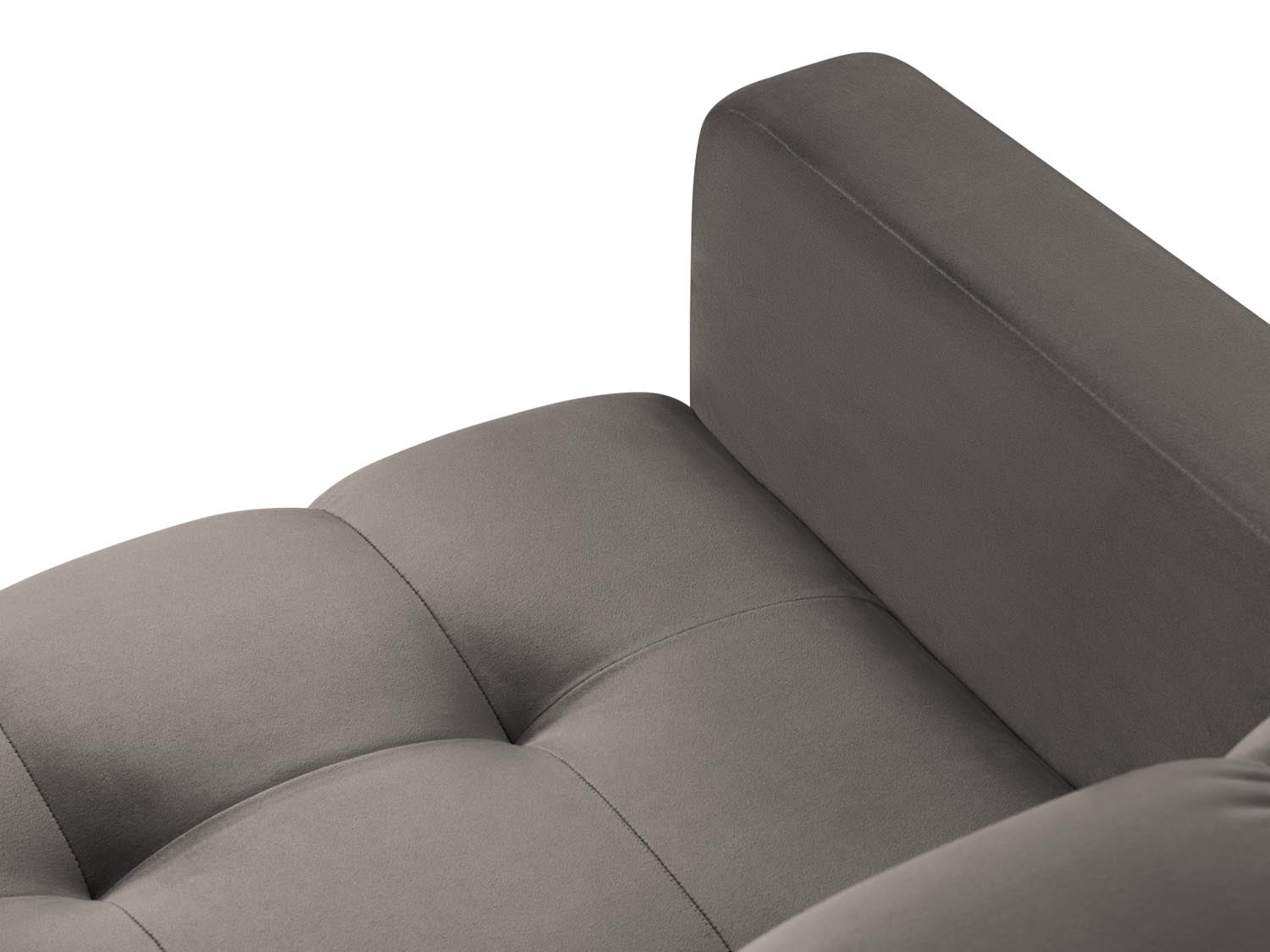 Mamaia Velour Symmetrical Ecksofa 6 Sitzer in Light Grey/Gold präsentiert im Onlineshop von KAQTU Design AG. Ecksofa ist von Micadoni