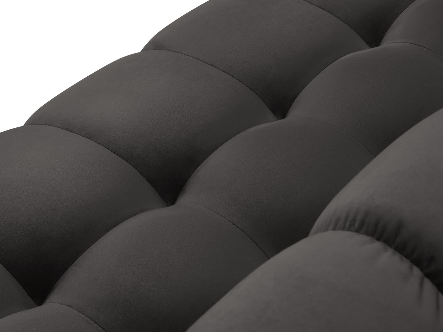 Mamaia Velour Symmetrical Ecksofa 6 Sitzer in Dark Grey/Gold präsentiert im Onlineshop von KAQTU Design AG. Ecksofa ist von Micadoni