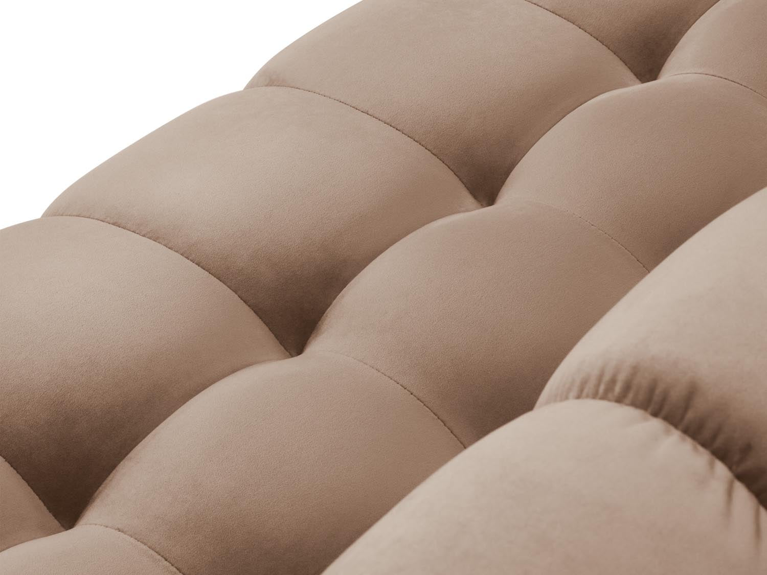 Mamaia Velour Symmetrical Ecksofa 6 Sitzer in Beige/Gold präsentiert im Onlineshop von KAQTU Design AG. Ecksofa ist von Micadoni