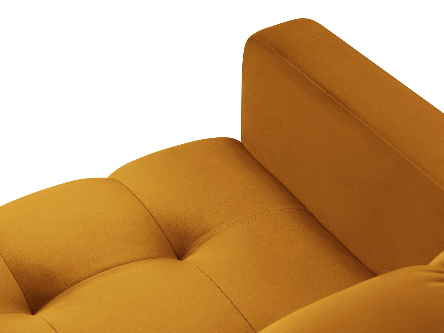 Mamaia Velour Symmetrical Ecksofa 6 Sitzer in Yellow/Gold präsentiert im Onlineshop von KAQTU Design AG. Ecksofa ist von Micadoni