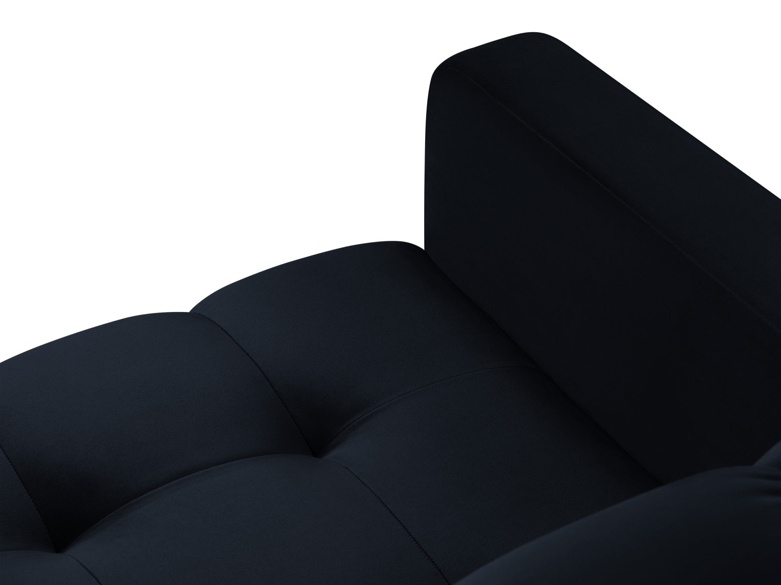 Mamaia Velour Symmetrical Ecksofa 6 Sitzer in Dark Blue/Gold präsentiert im Onlineshop von KAQTU Design AG. Ecksofa ist von Micadoni