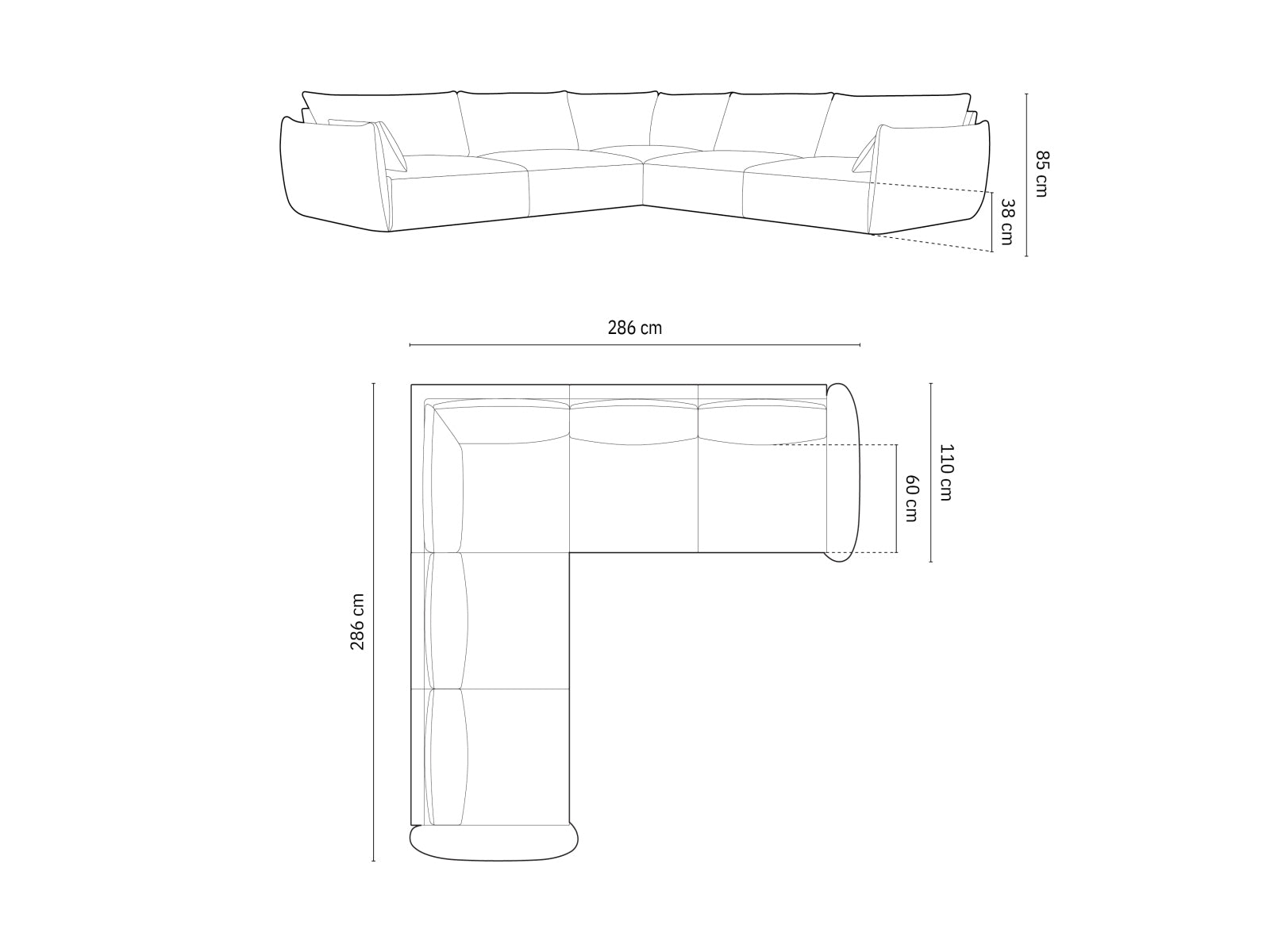 Erleben Sie das elegante Kaelle Velour Ecksofa 7 Sitzer von Micadoni – der perfekte Ort für Entspannung und gesellige Stunden mit Freunden und Familie.